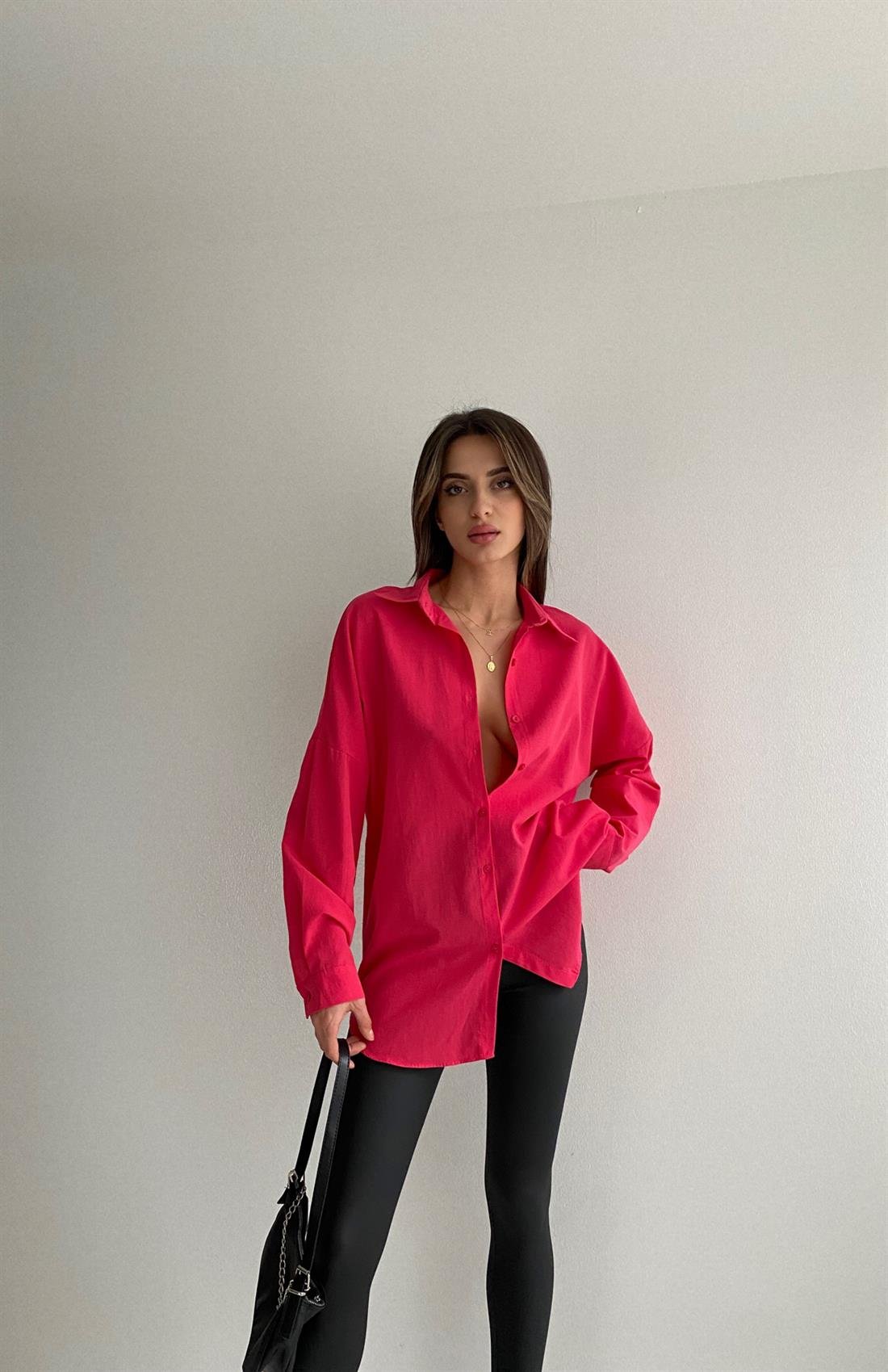 Cepsiz Basıc Gömlek FUŞYA
