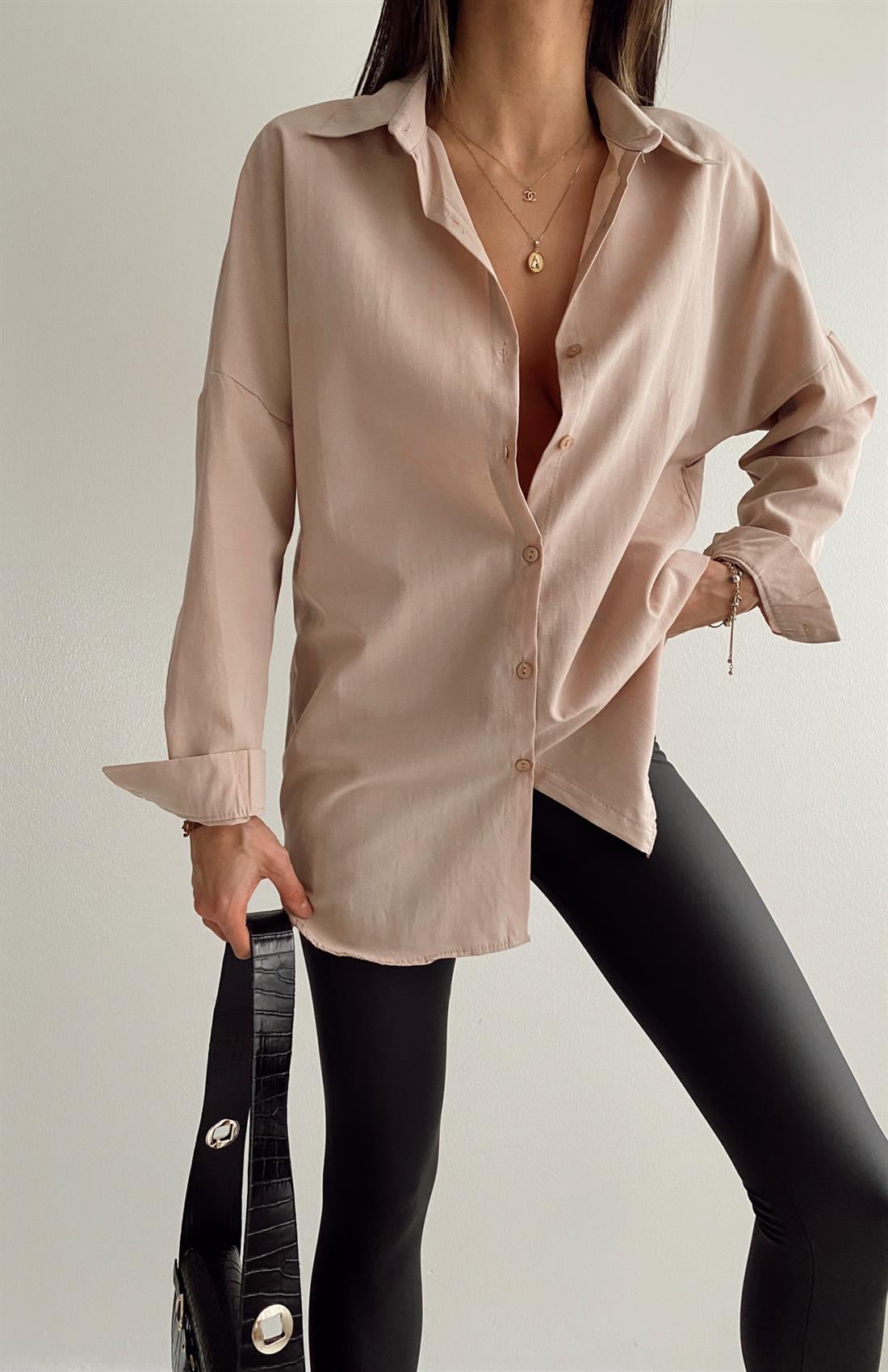 Cepsiz Basıc Gömlek TAŞ