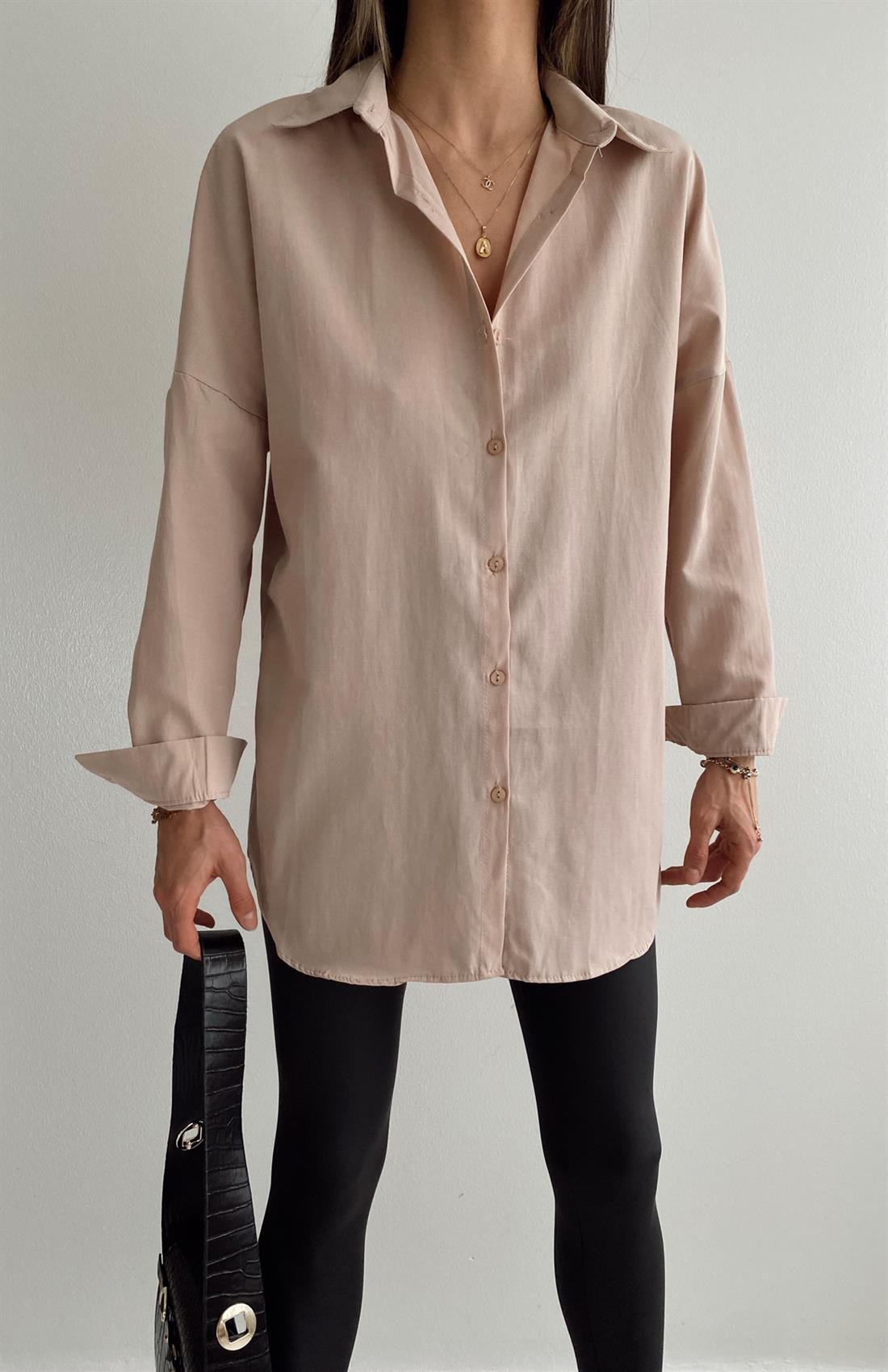 Cepsiz Basıc Gömlek TAŞ