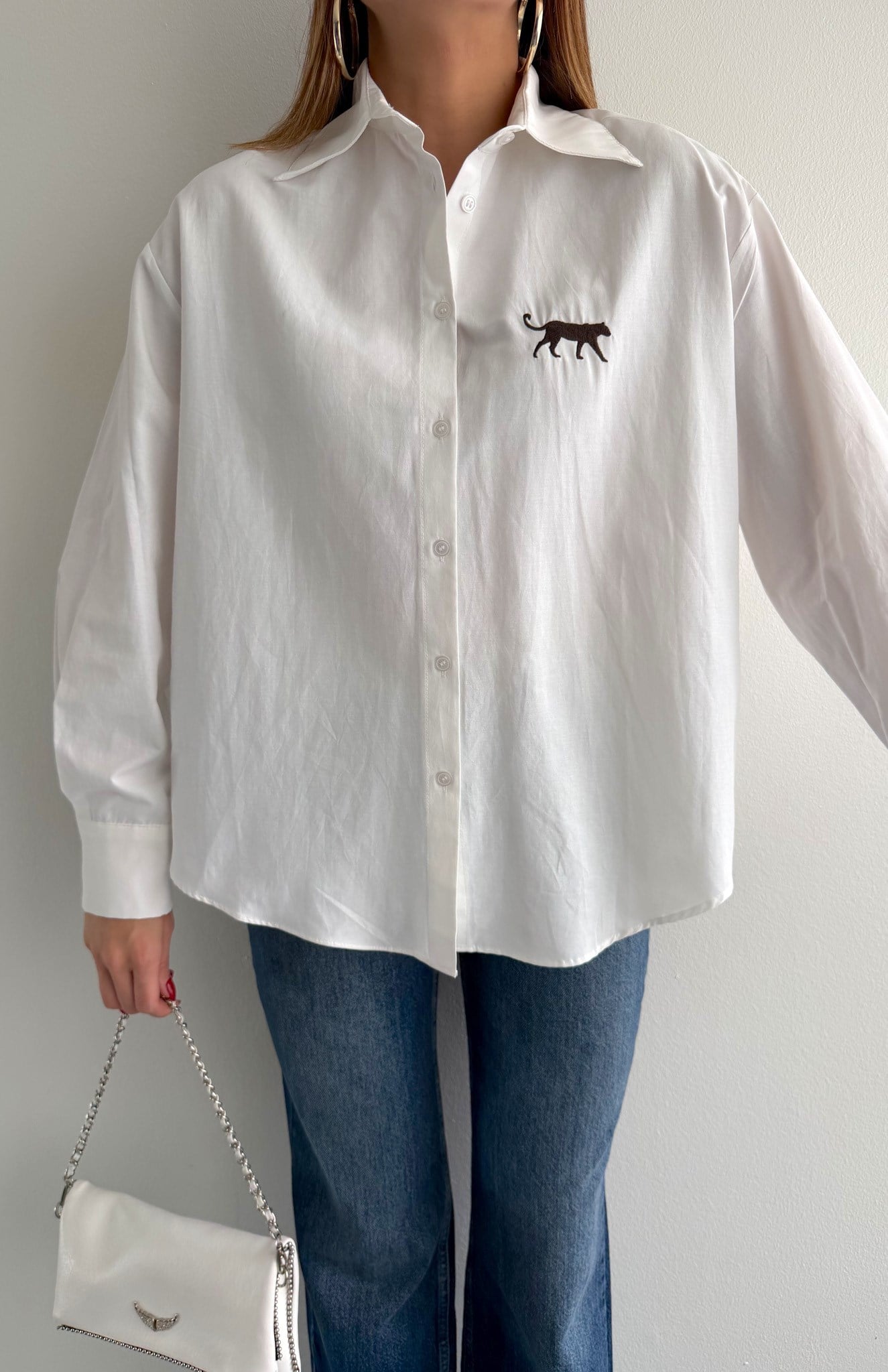 Nakiş Detaylı Sweatshırt EKRU