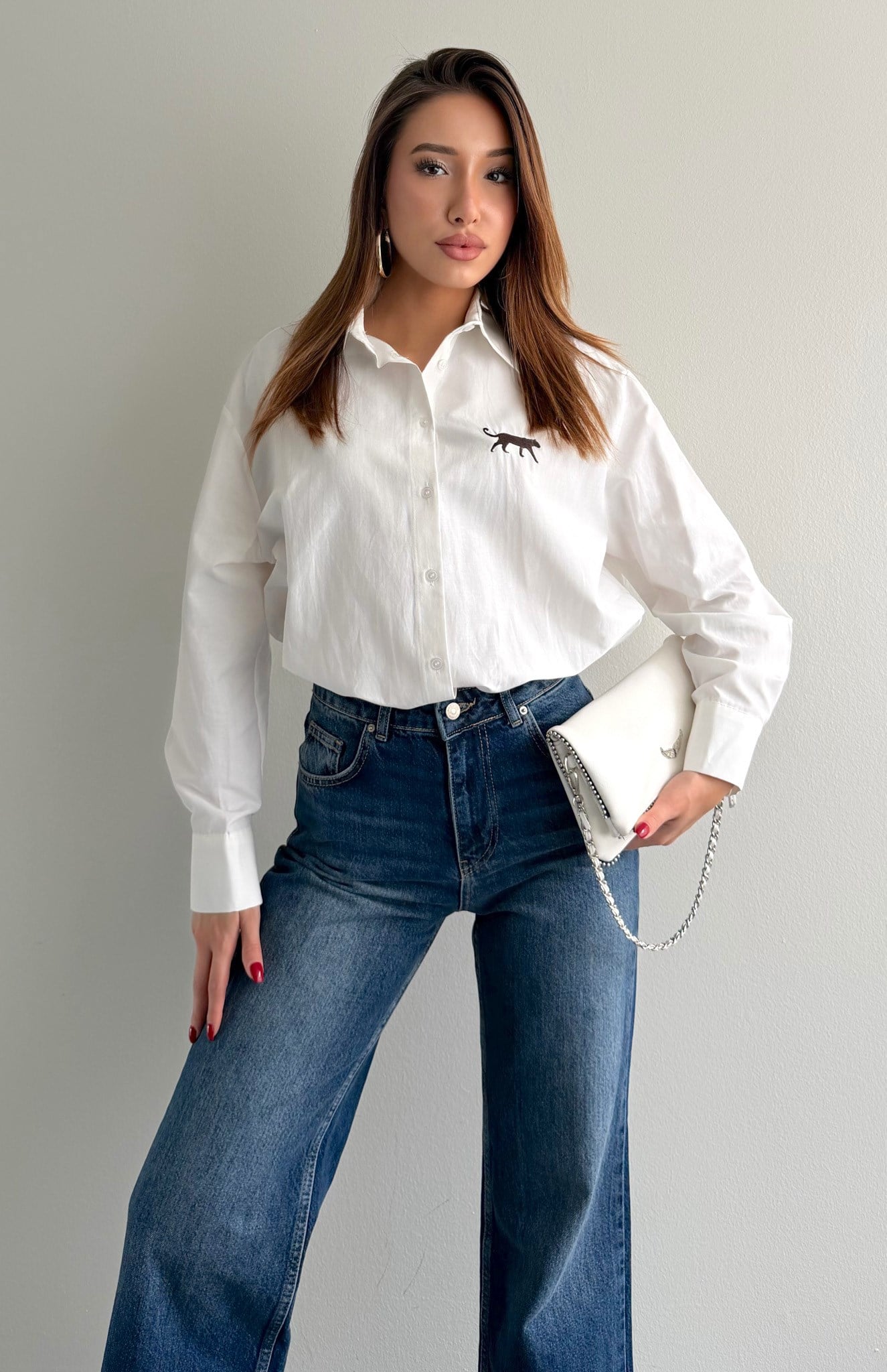 Nakiş Detaylı Sweatshırt EKRU