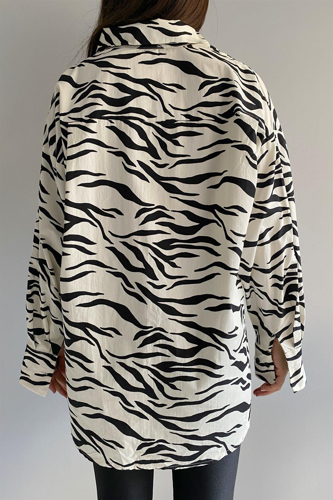 Oversize Zebra Gömlek ZEBRA