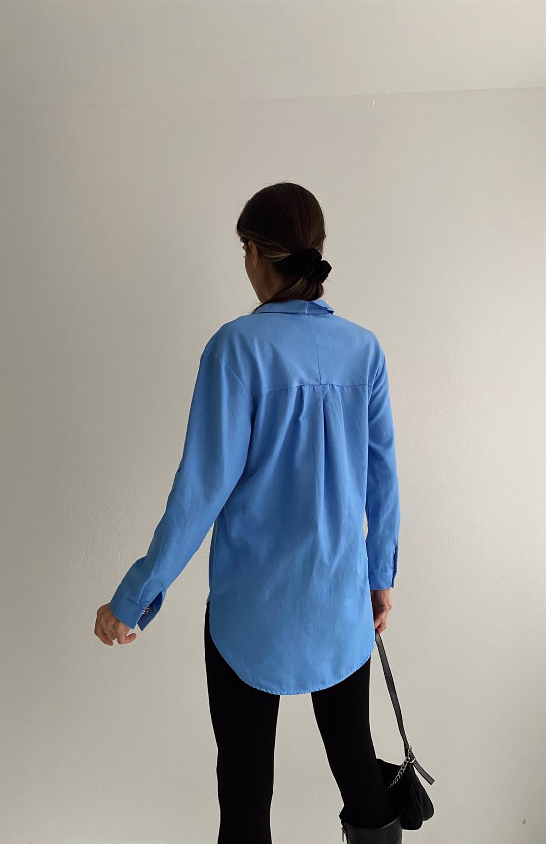 Şamre Basıc Gömlek İNDİGO