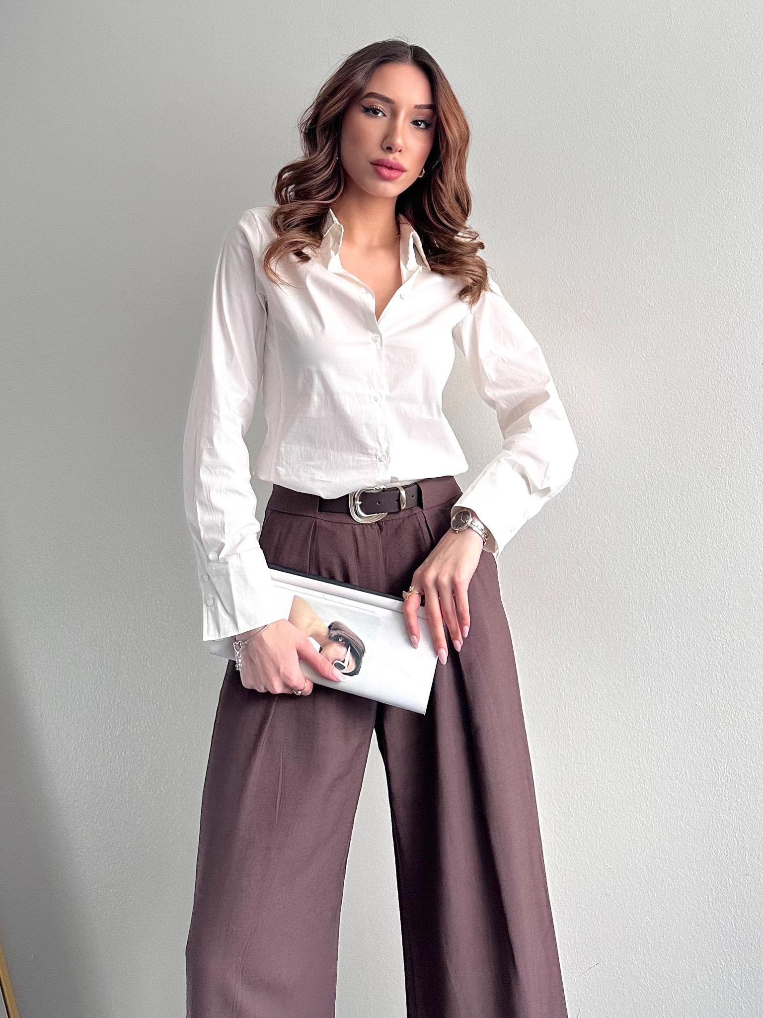 Slim Fit Gömlek EKRU