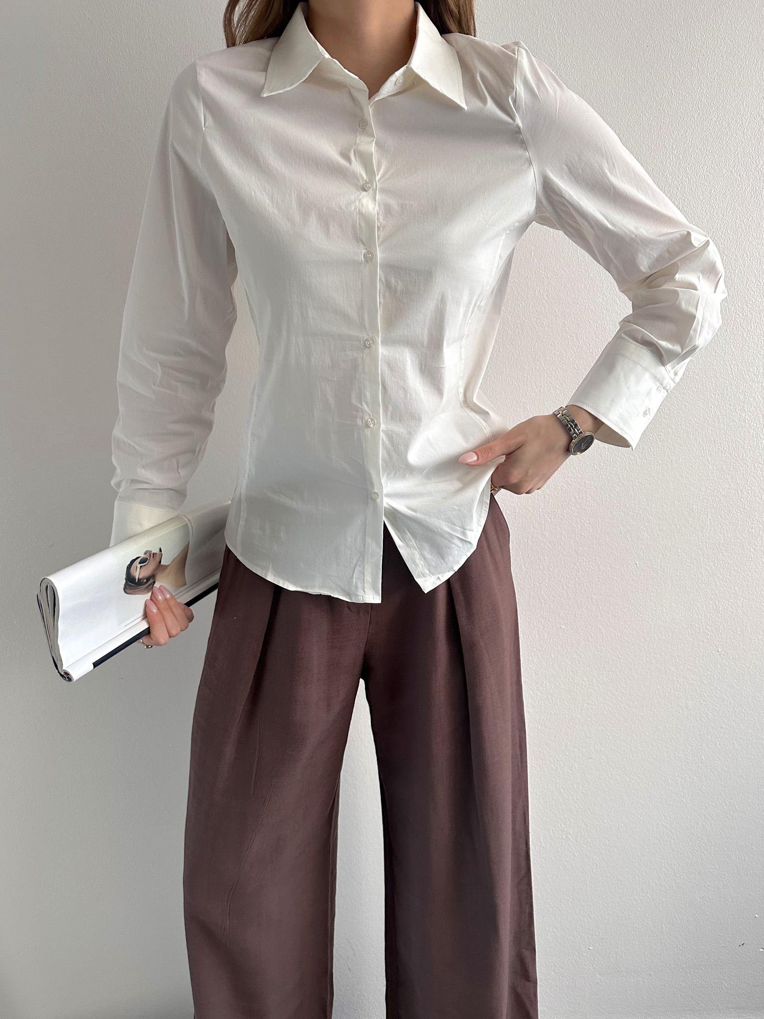 Slim Fit Gömlek EKRU