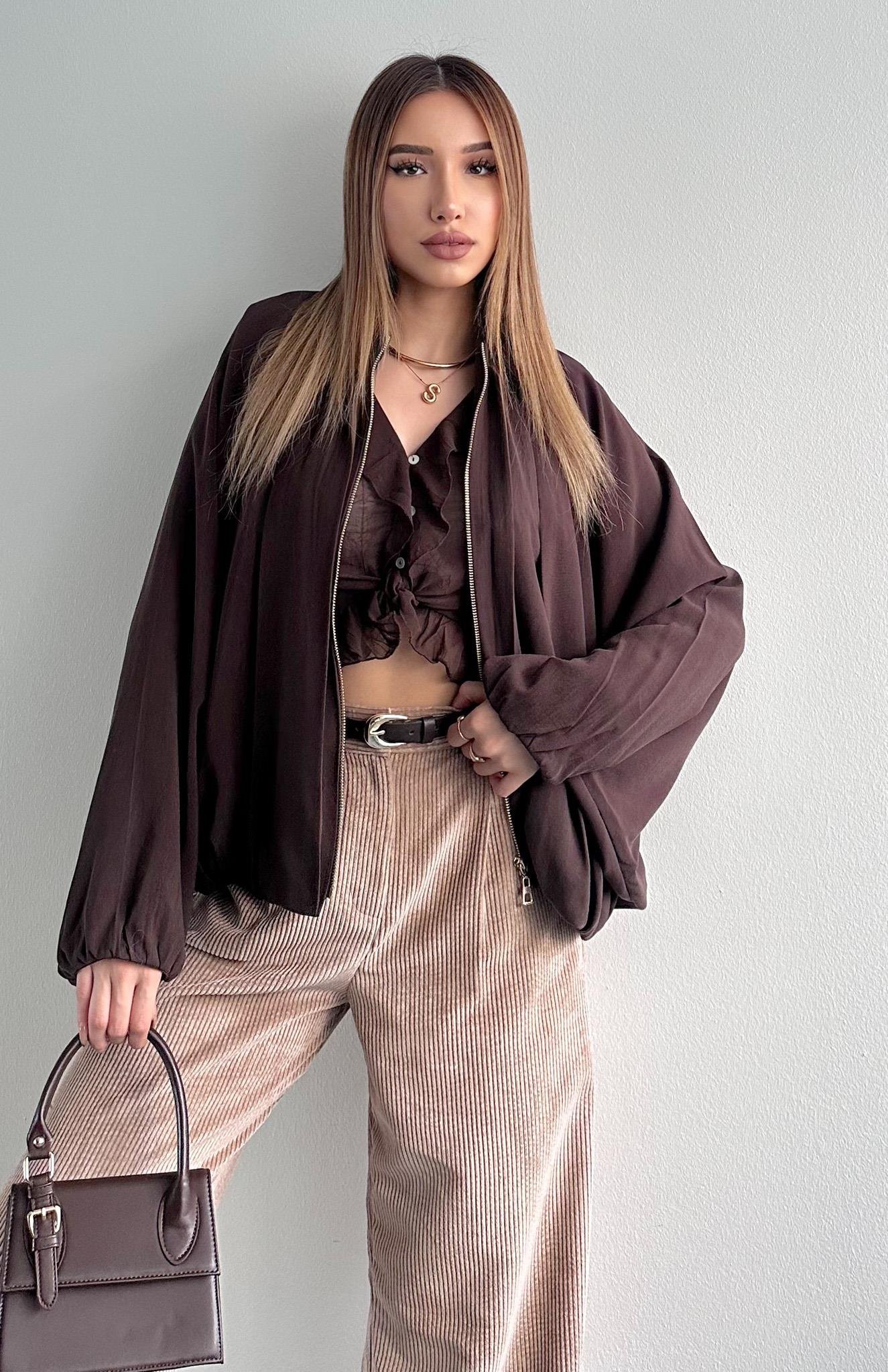 Yarasa Panço Gömlek KAHVERENGİ