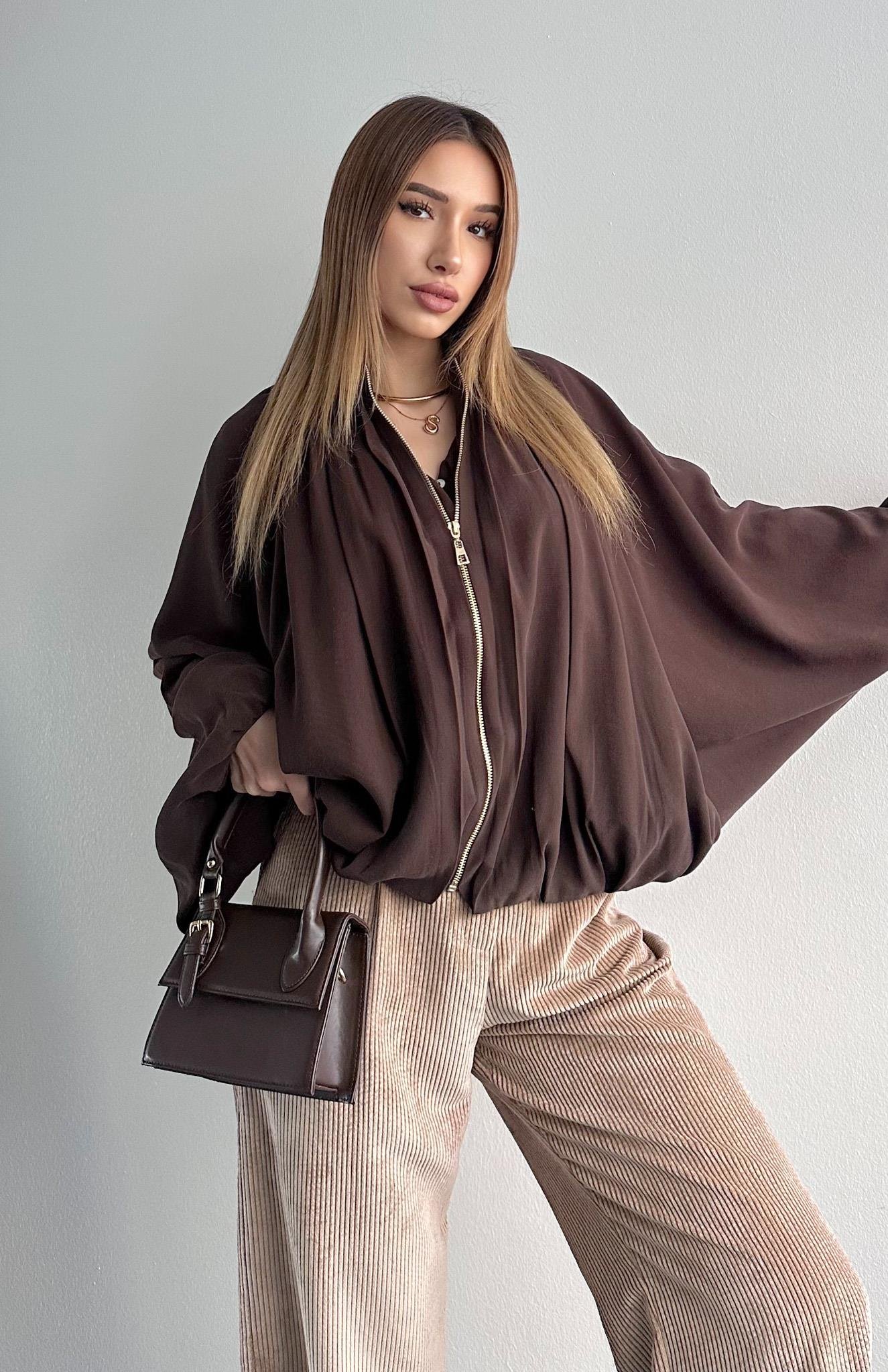 Yarasa Panço Gömlek KAHVERENGİ