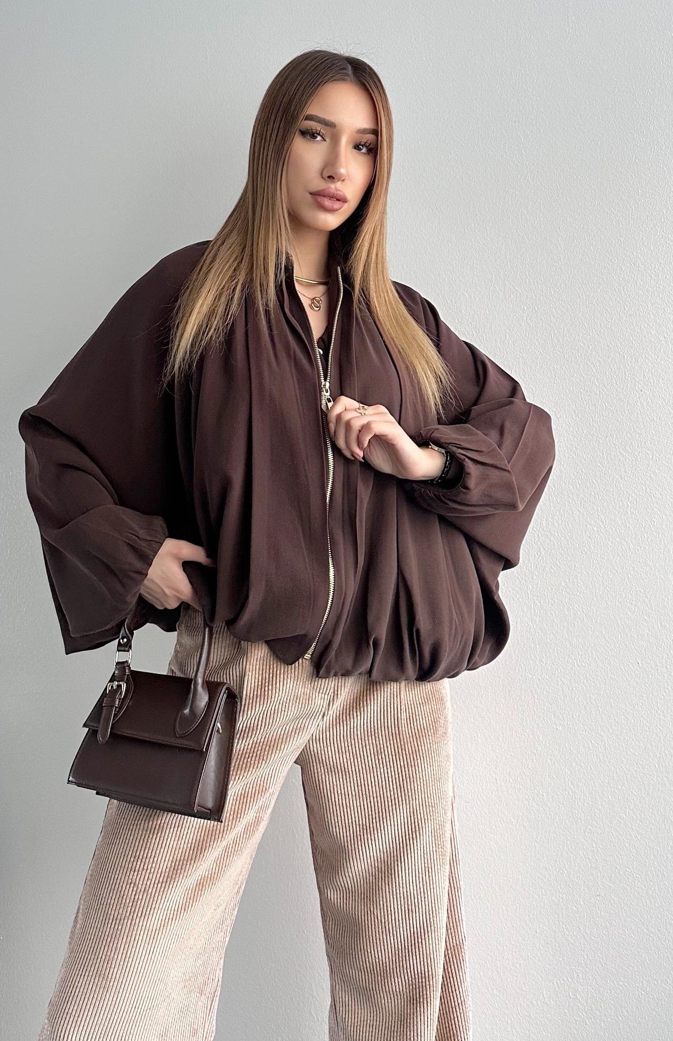 Yarasa Panço Gömlek KAHVERENGİ