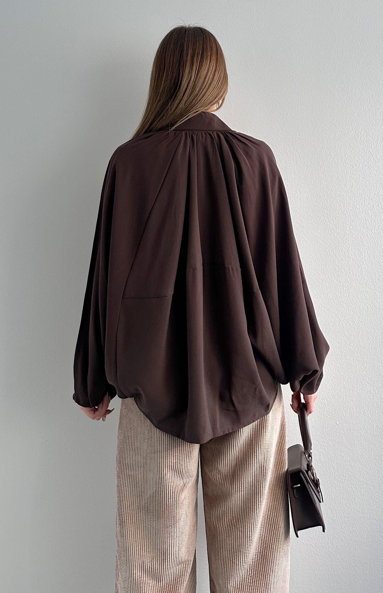 Yarasa Panço Gömlek KAHVERENGİ