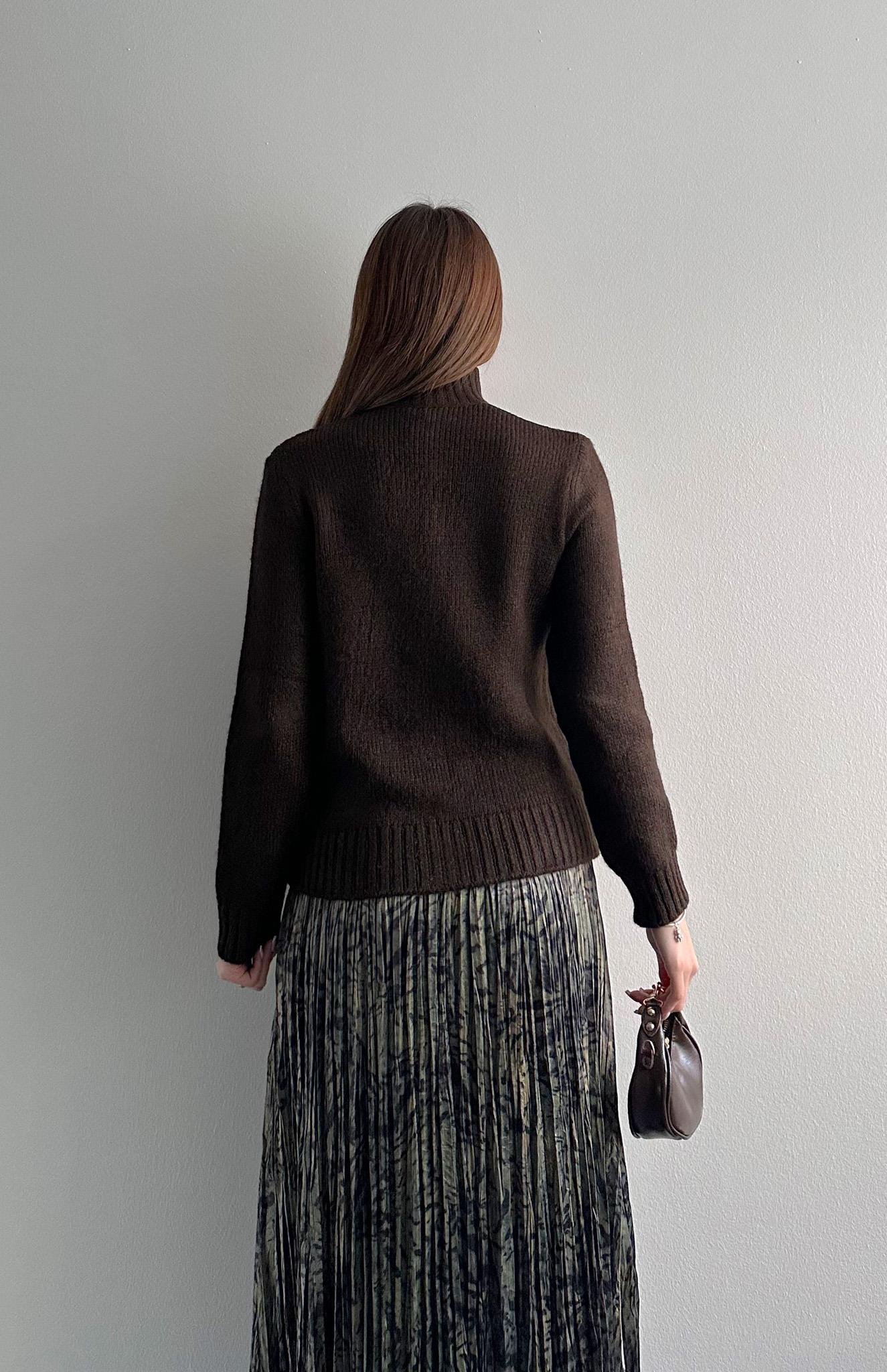 Boğazli Hırka KOYU KAHVE