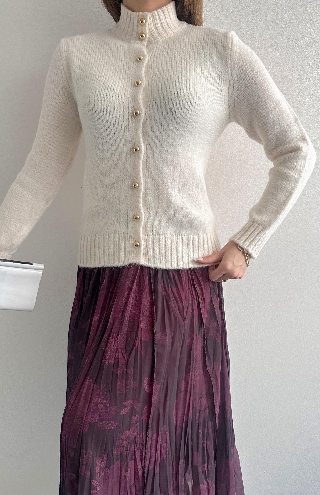 Boğazli Hırka KREM