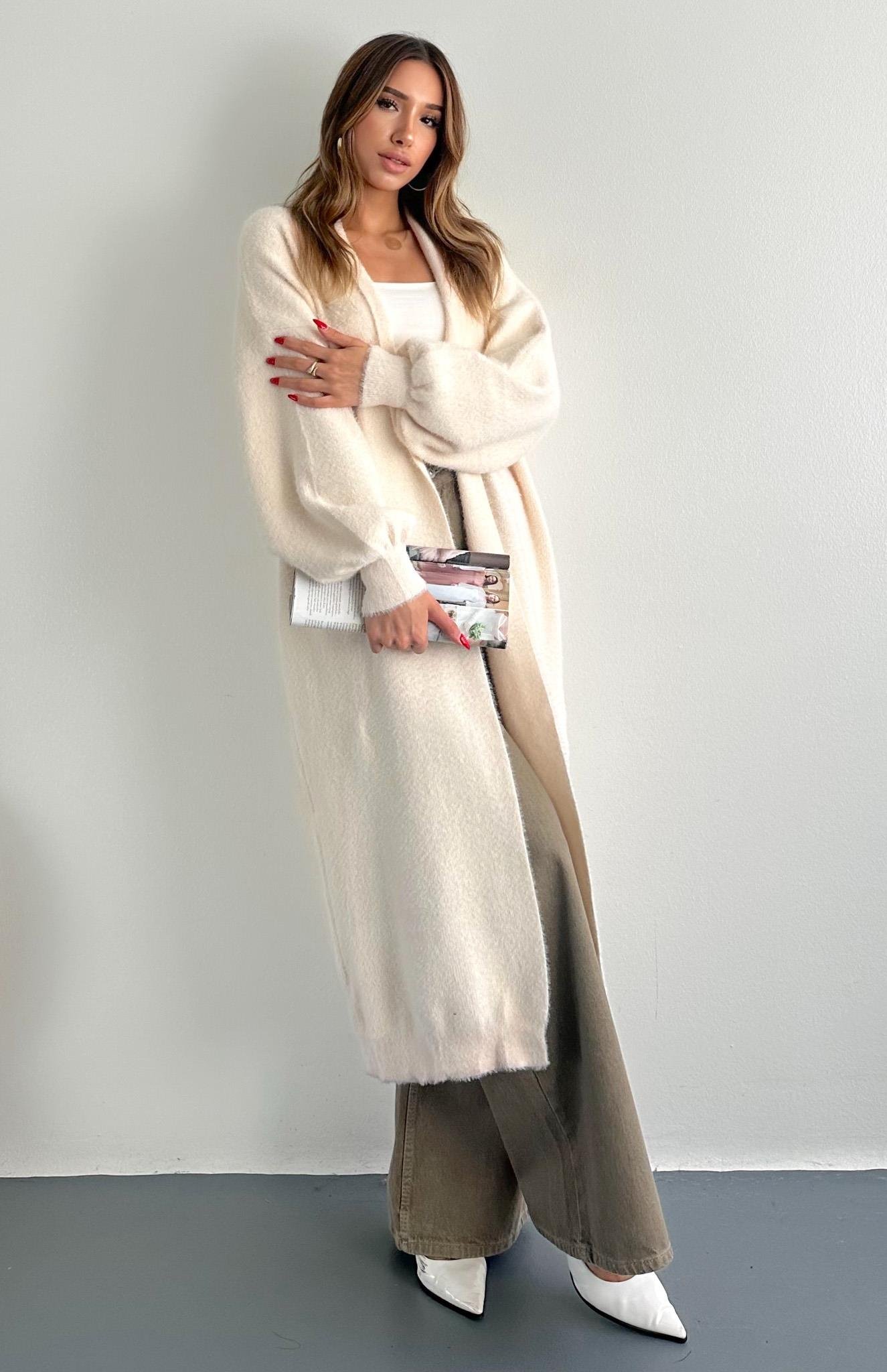 Boydan Triko Hırka KREM