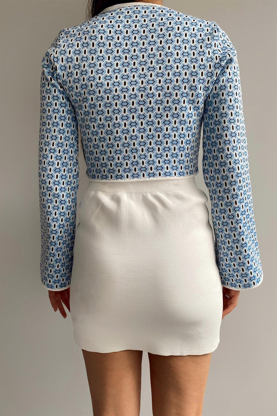 Crop Top Hırka BEYAZ