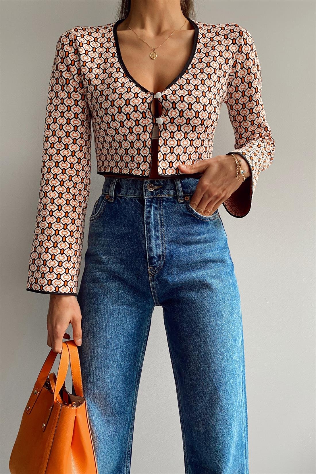 Crop Top Hırka SİYAH