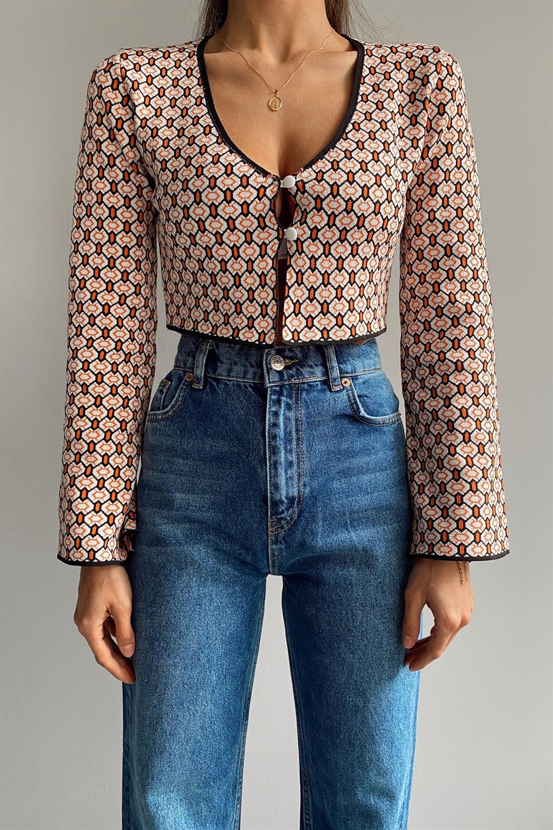Crop Top Hırka SİYAH