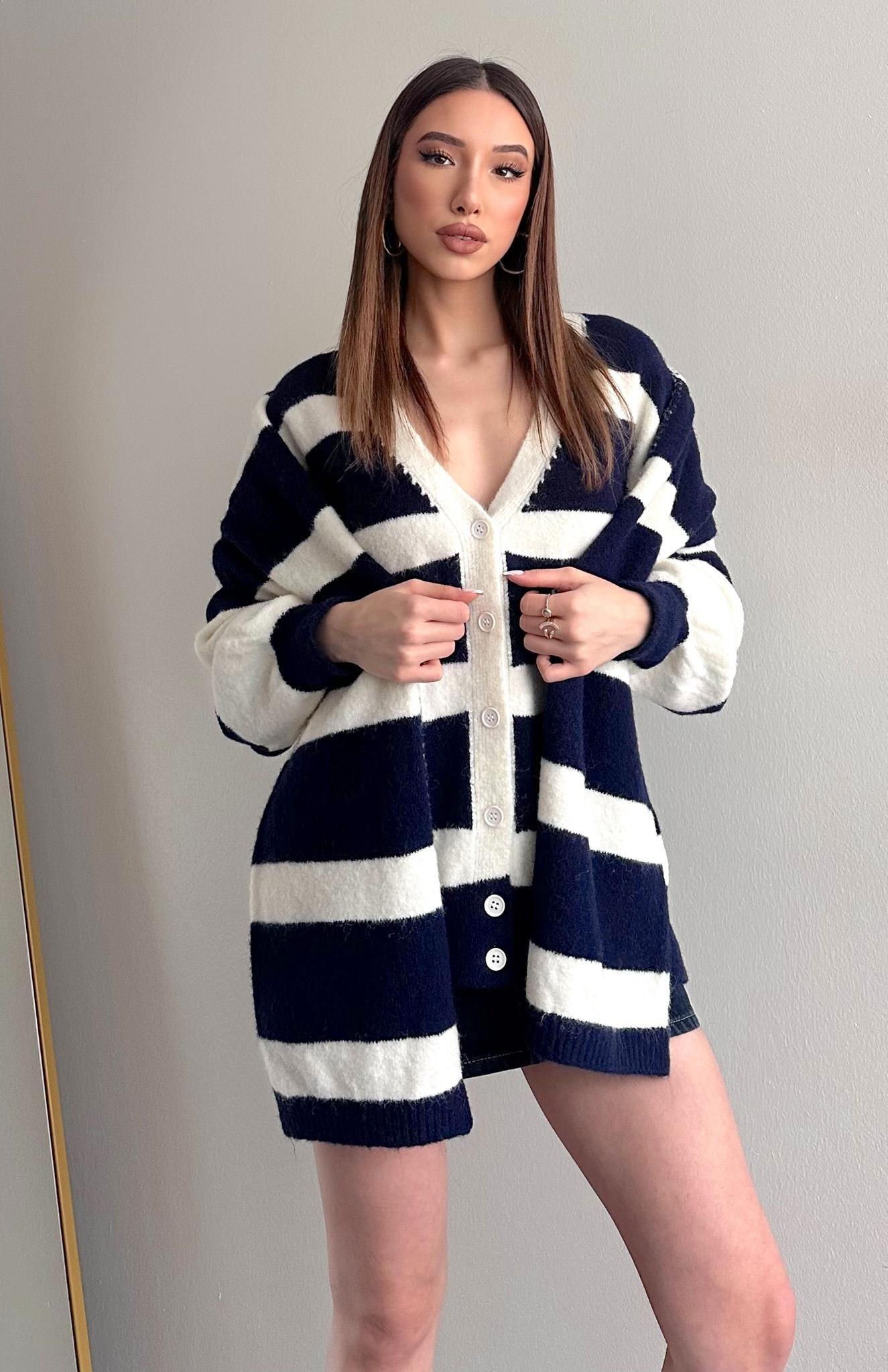 Hırka Atkı Kombin Triko LACİVERT