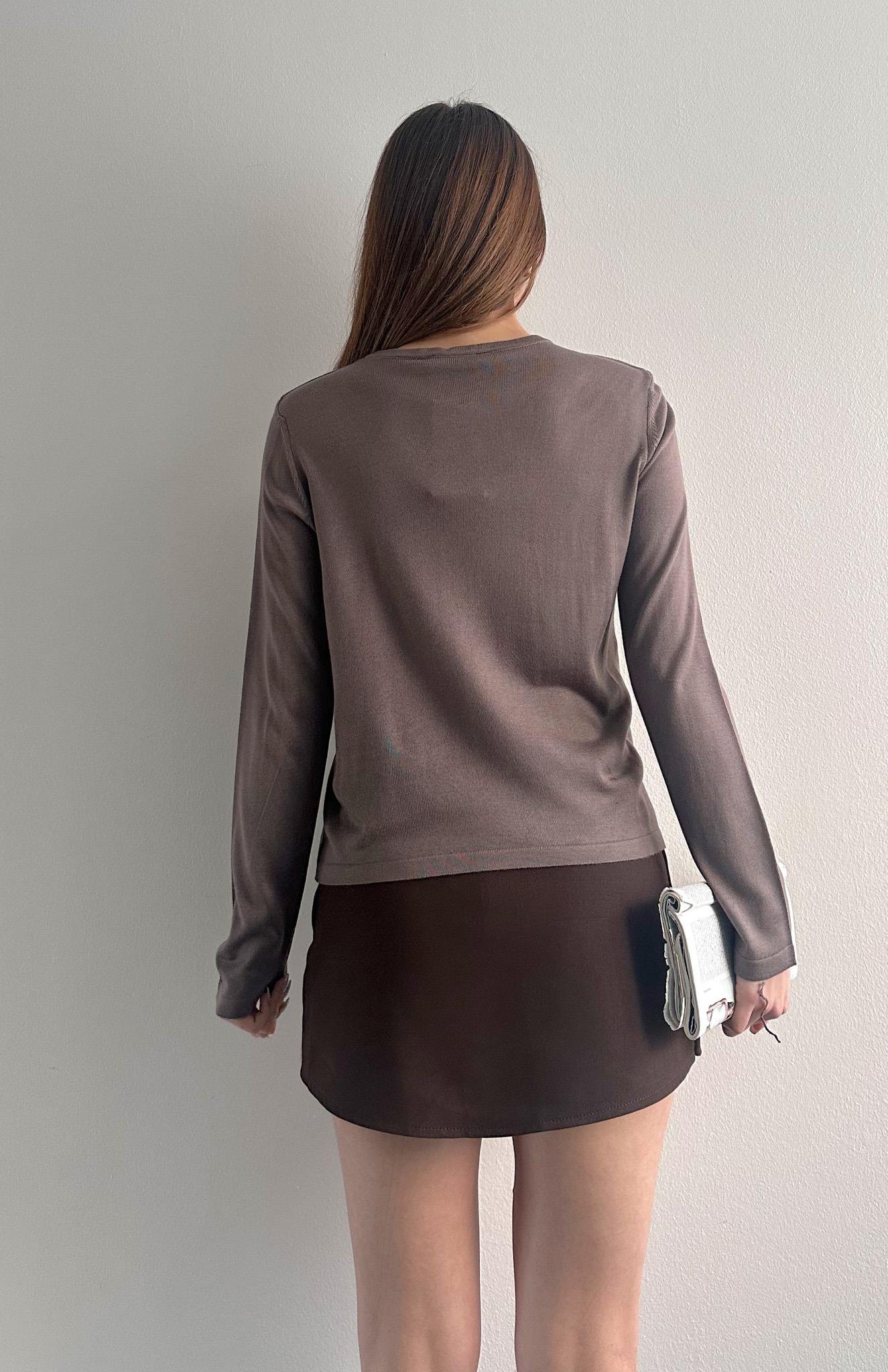 Kombine Dantel Hırka VİZON