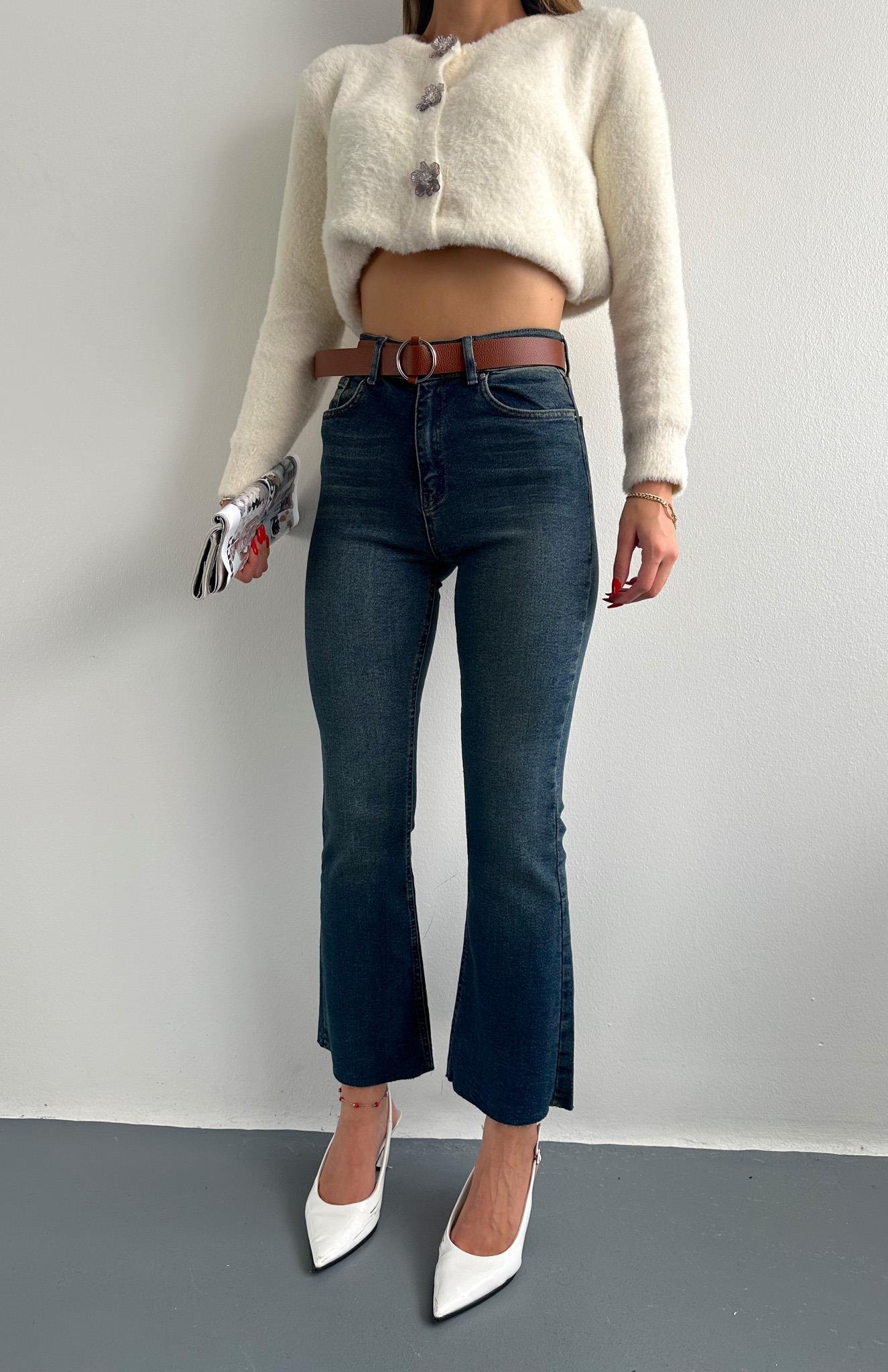 Bol Paça Kemerli Pantolon TİNT