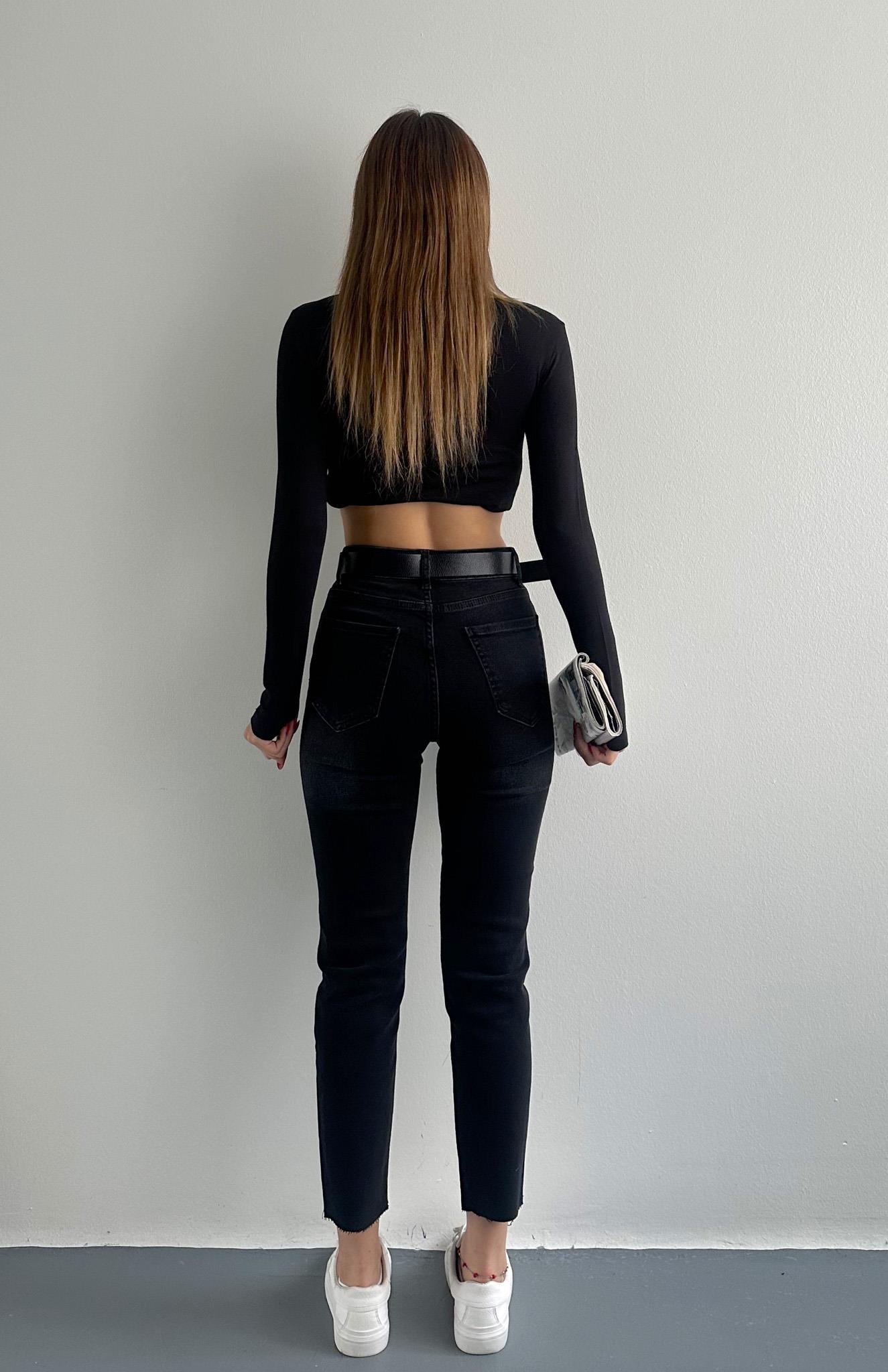 Dar Paça Kemerl Pantolon ANTRASİT