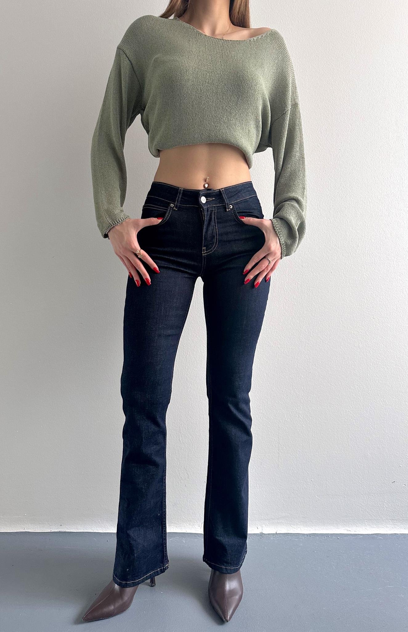 Düşükbel Bootcut Pantolon LACİVERT