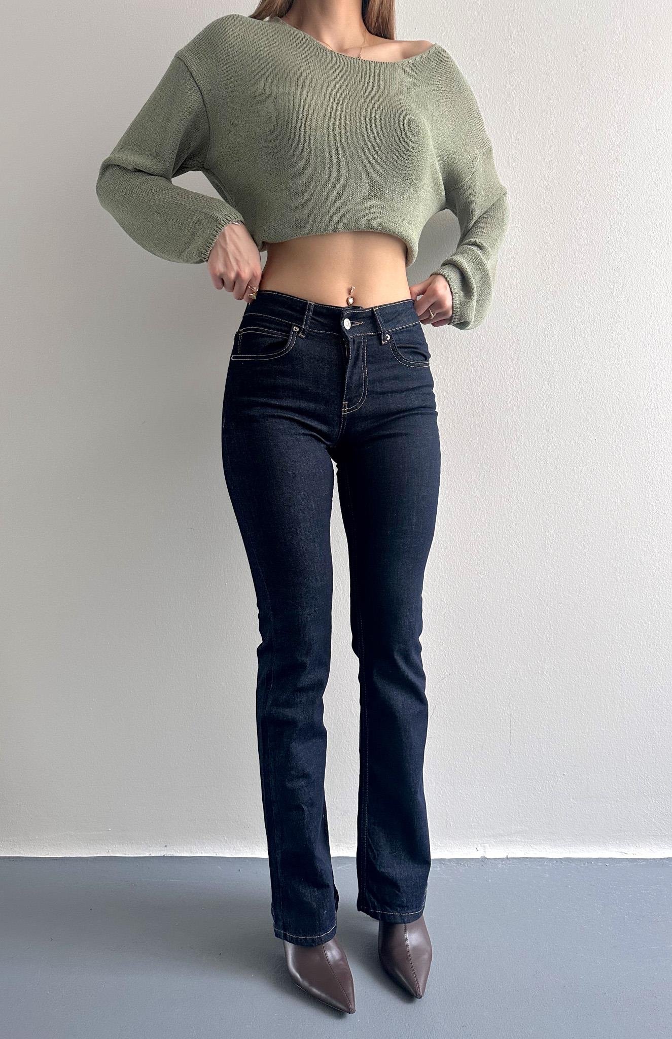 Düşükbel Bootcut Pantolon LACİVERT