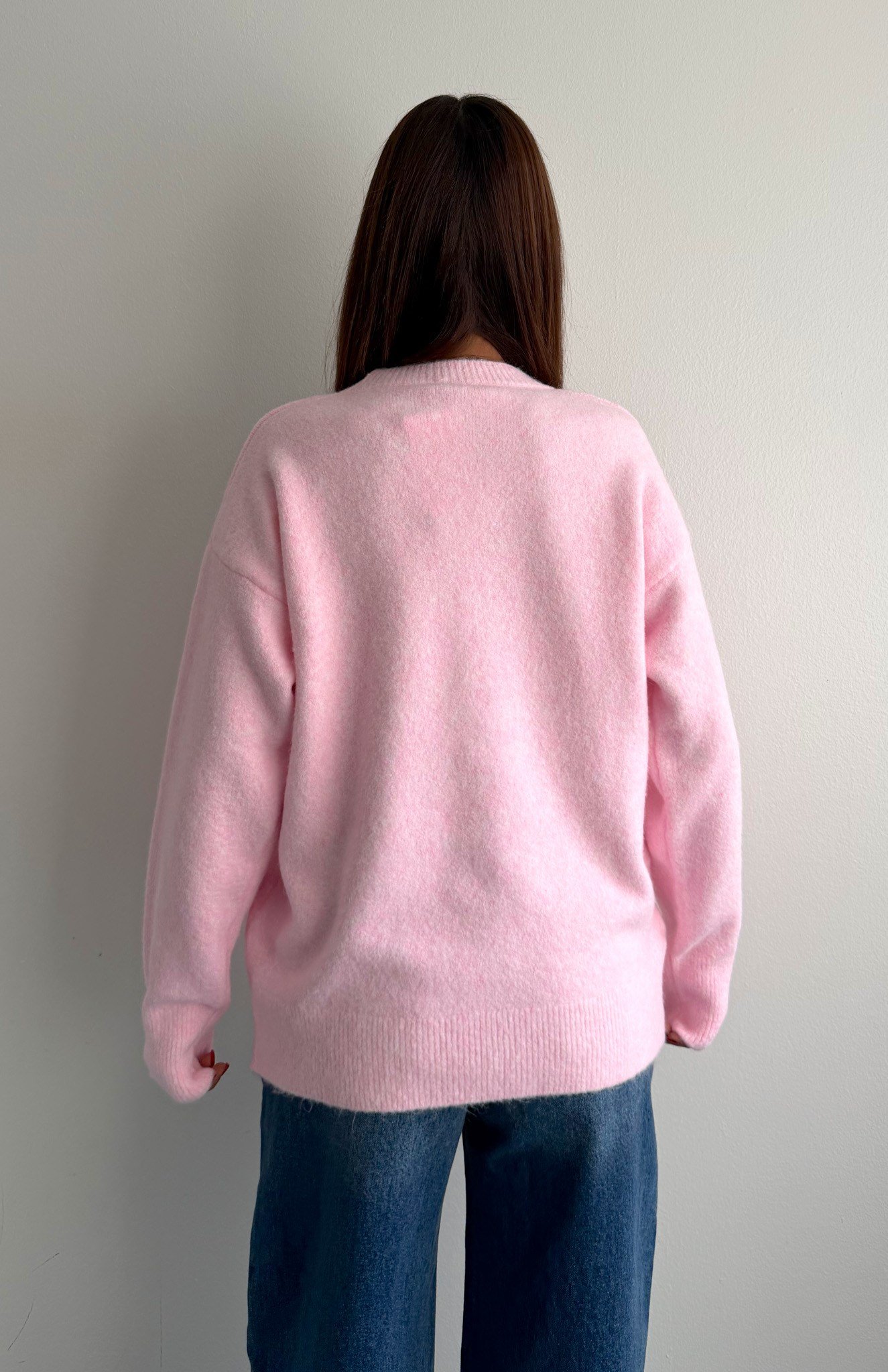 Köpek Baskılı Sweatshırt PEMBE