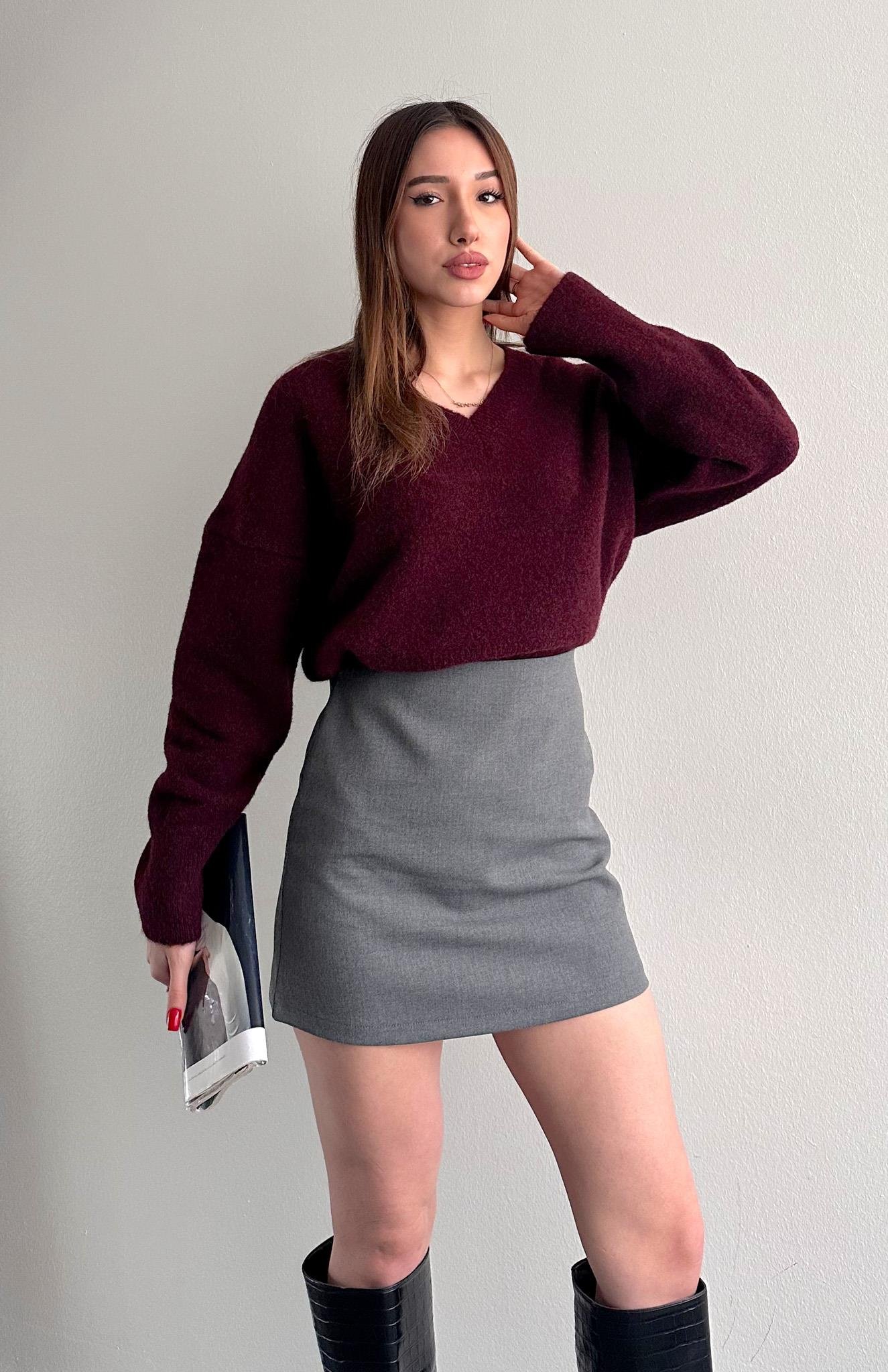 V Yaka Yumuşak Dokulu Kazak MÜRDÜM