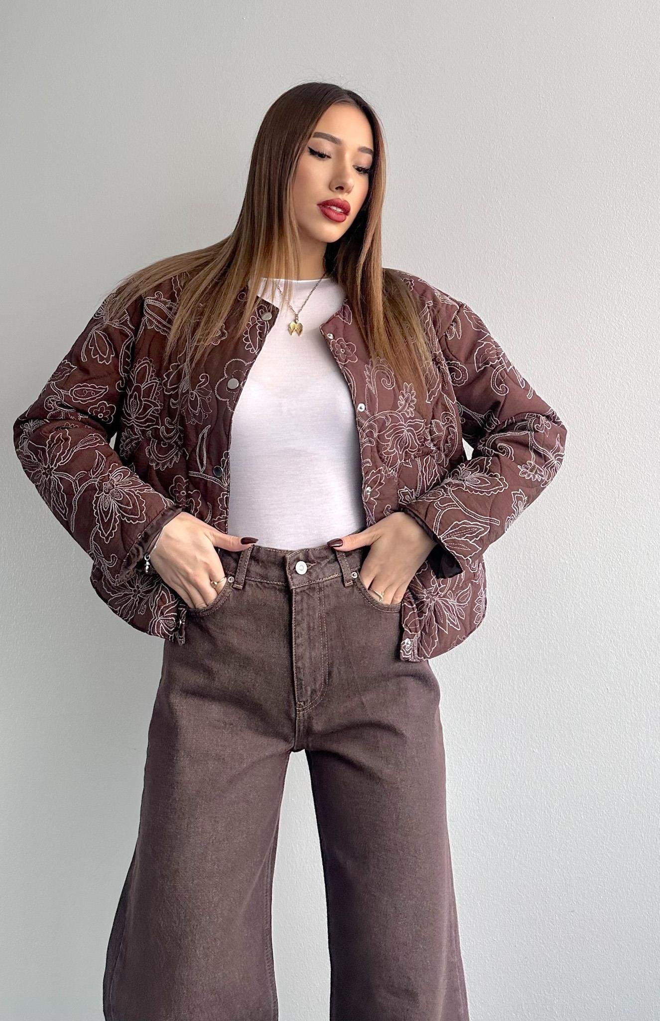 Desenli Mont KAHVERENGİ