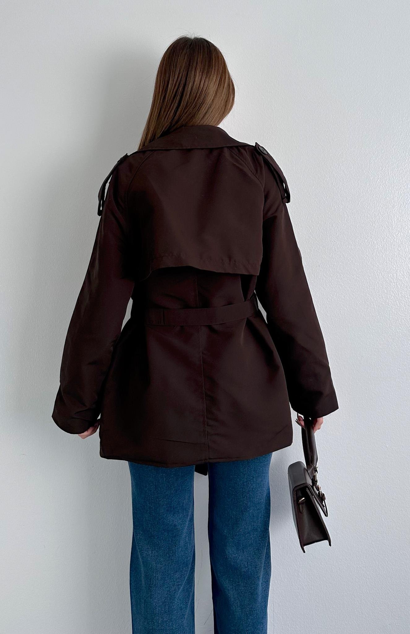 Kuşak Kemerli Trençkot KAHVERENGİ