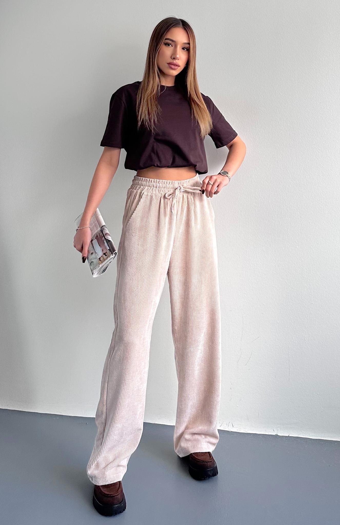 Beli Lastikli Pantolon BEJ