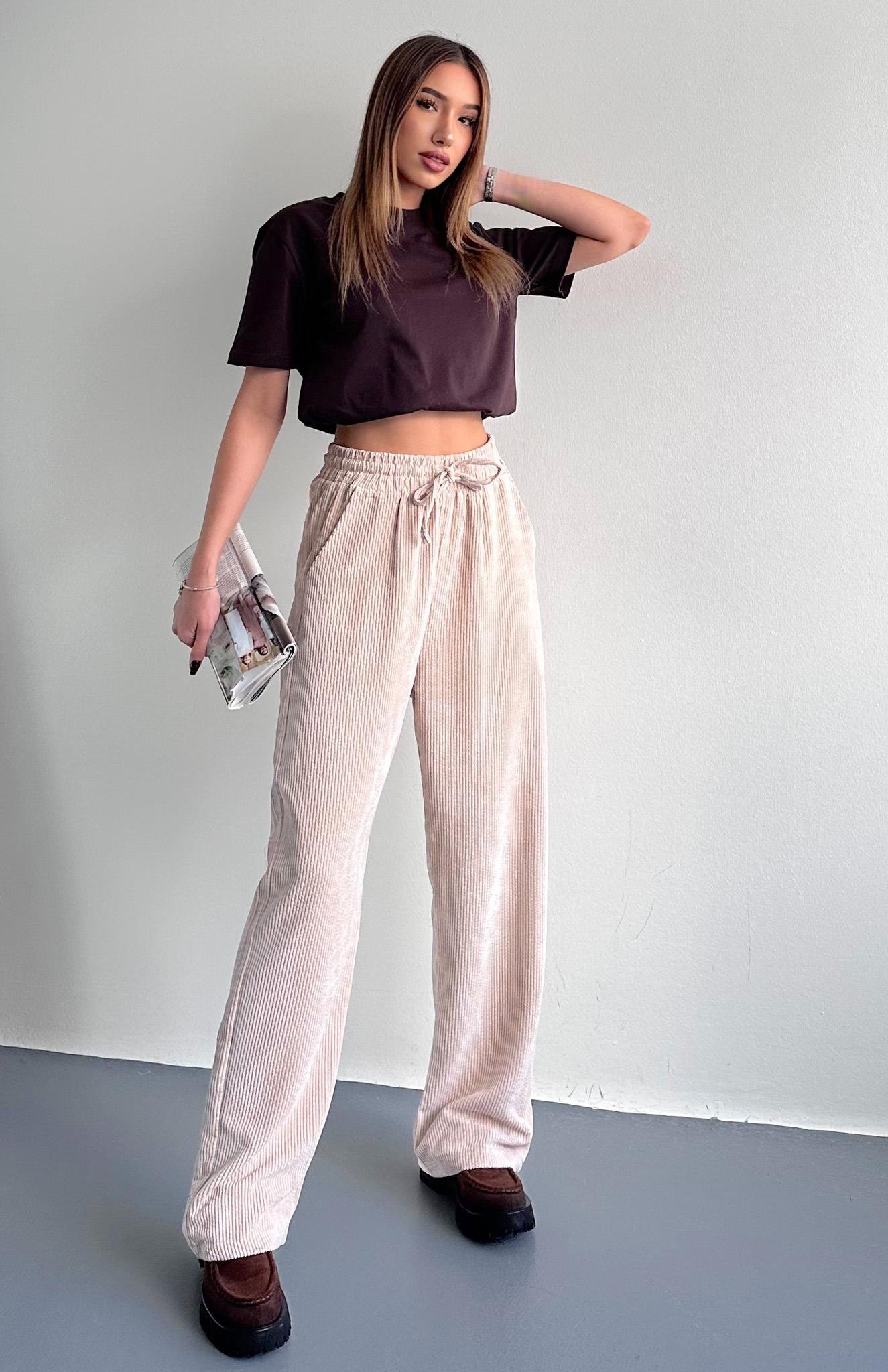 Beli Lastikli Pantolon BEJ