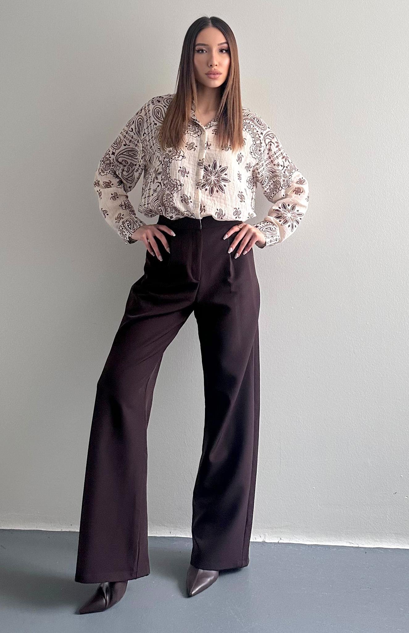 Bol Paça Pantolon KOYU KAHVE