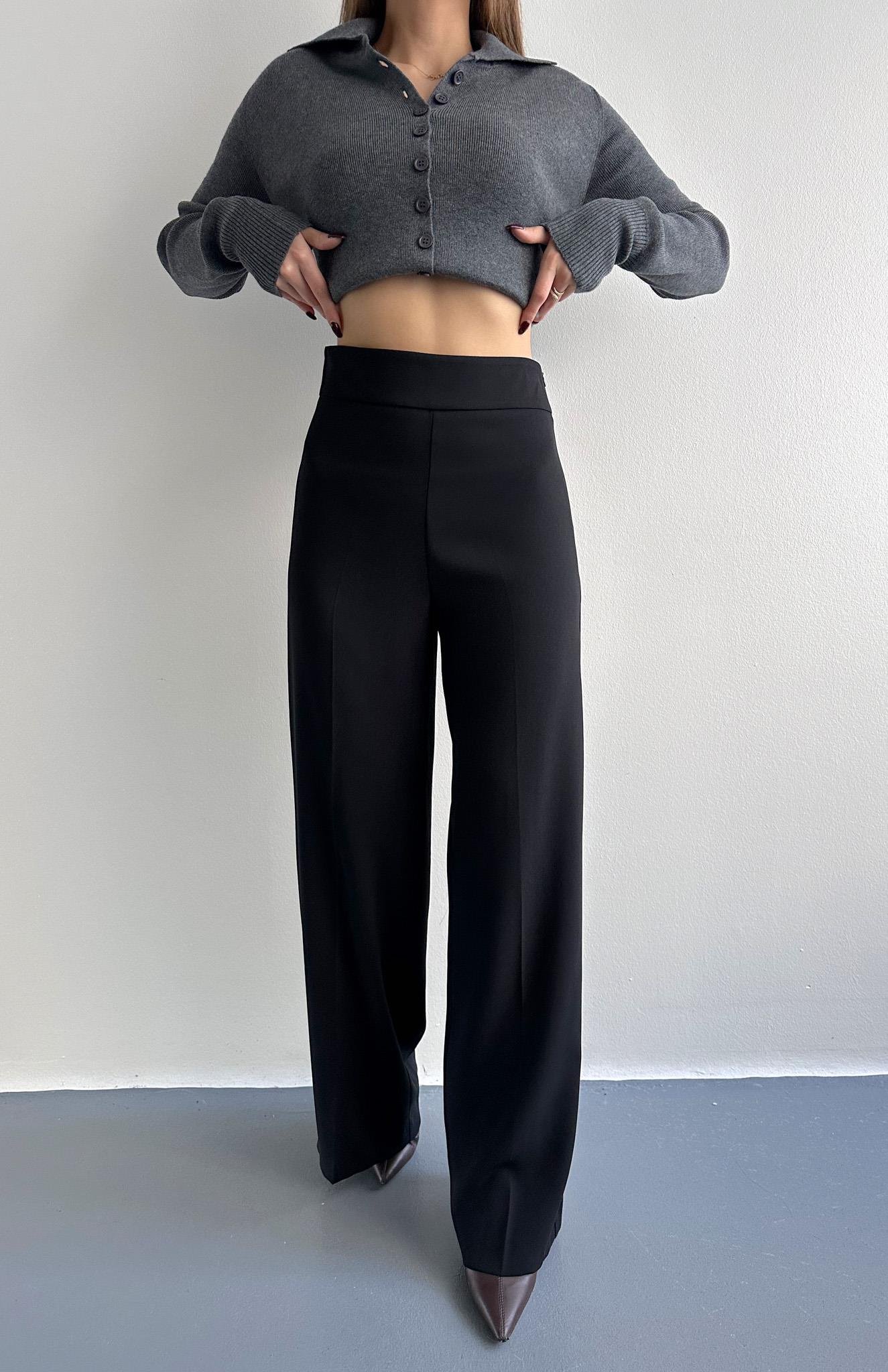 Bol Paça Pantolon SİYAH