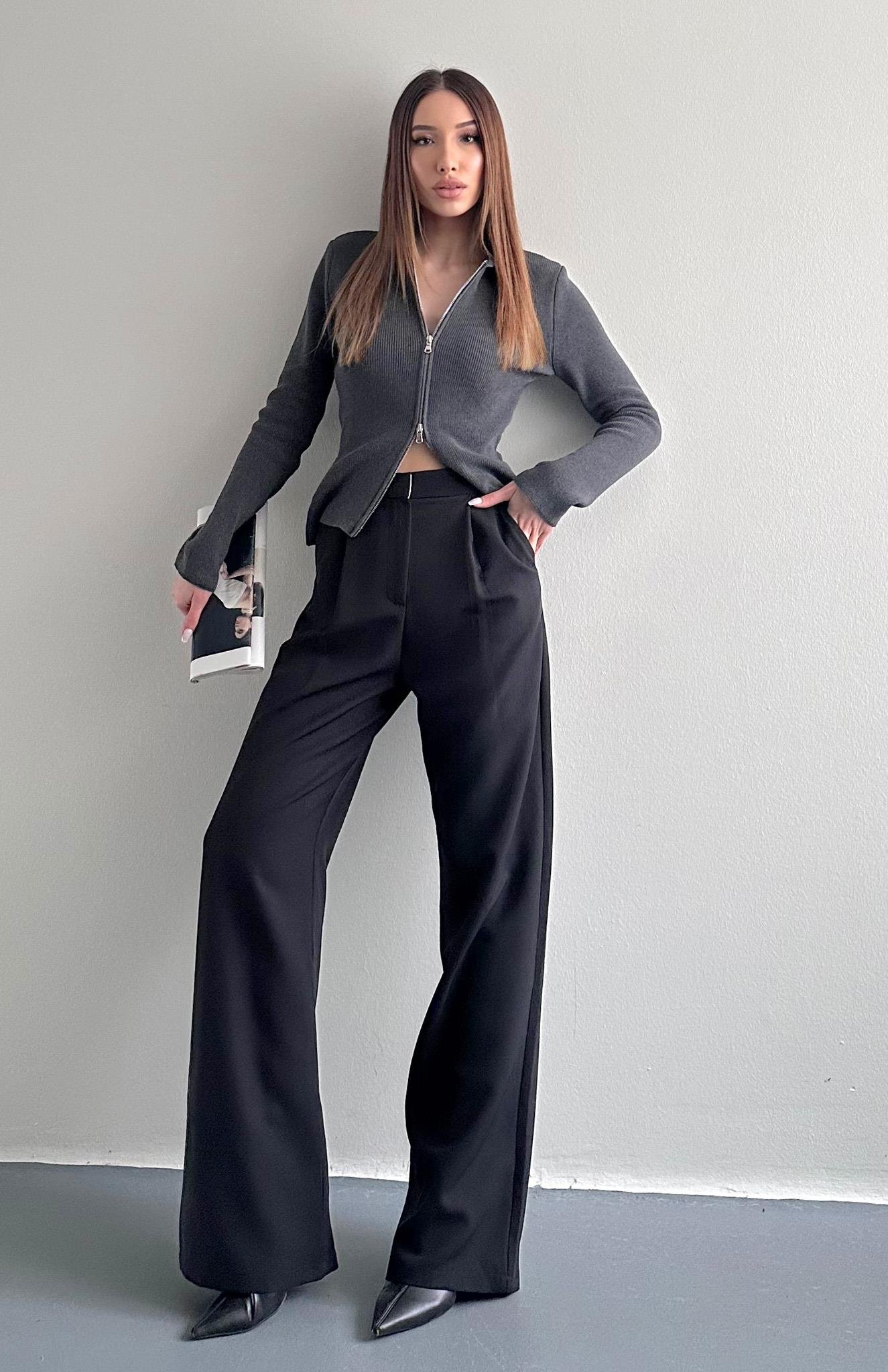 Bol Paça Pantolon SİYAH