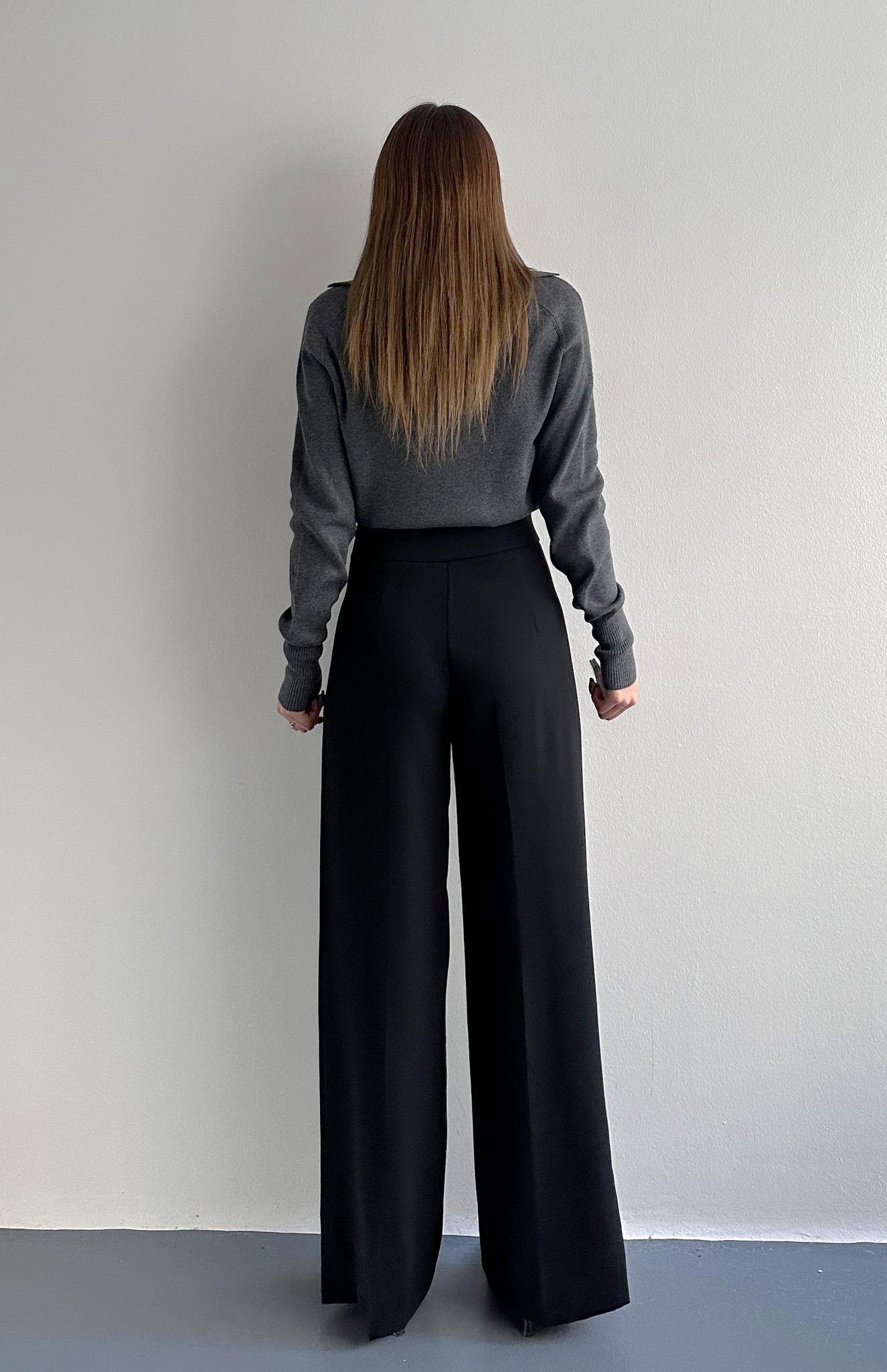 Bol Paça Pantolon SİYAH