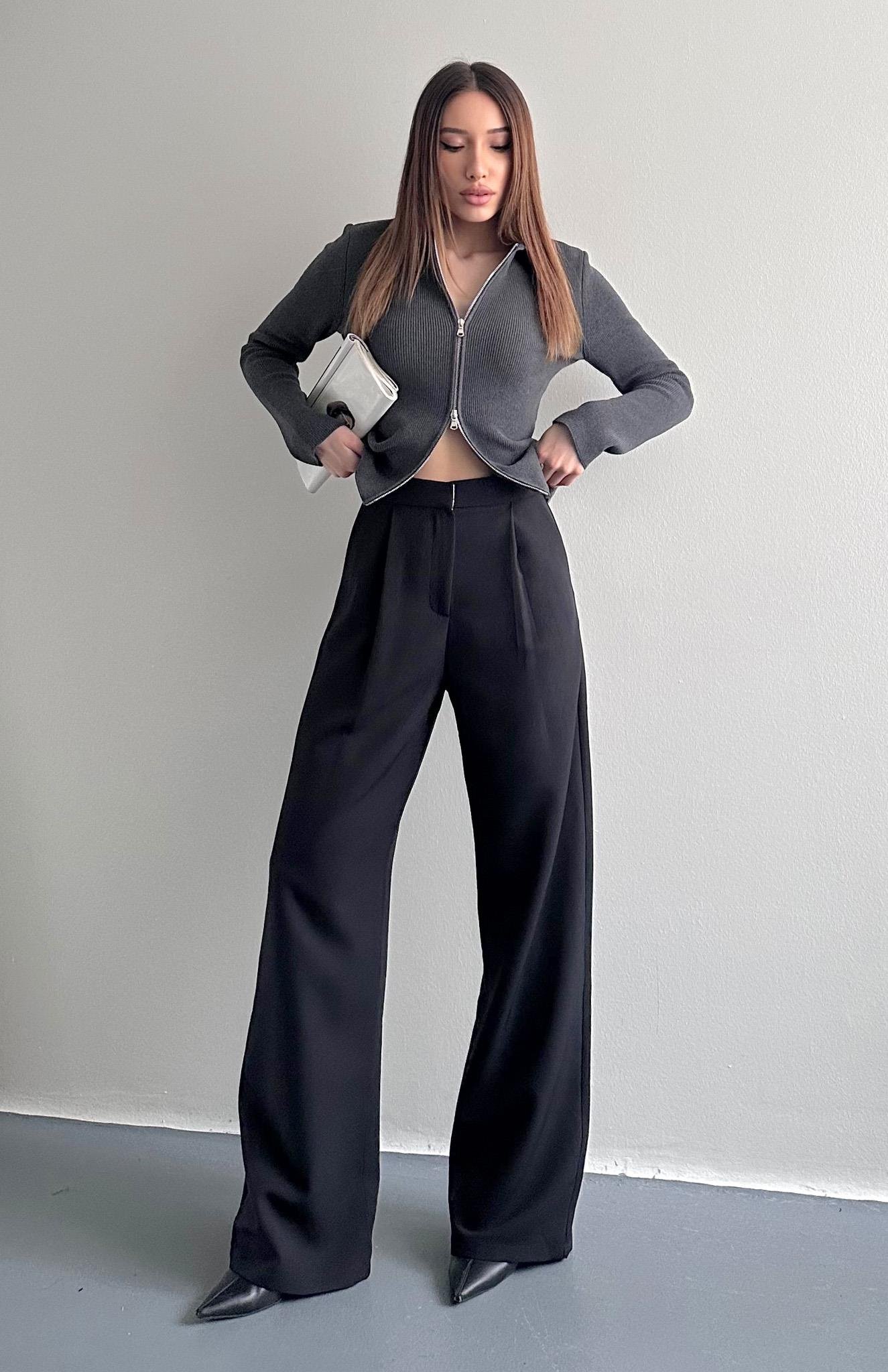 Bol Paça Pantolon SİYAH