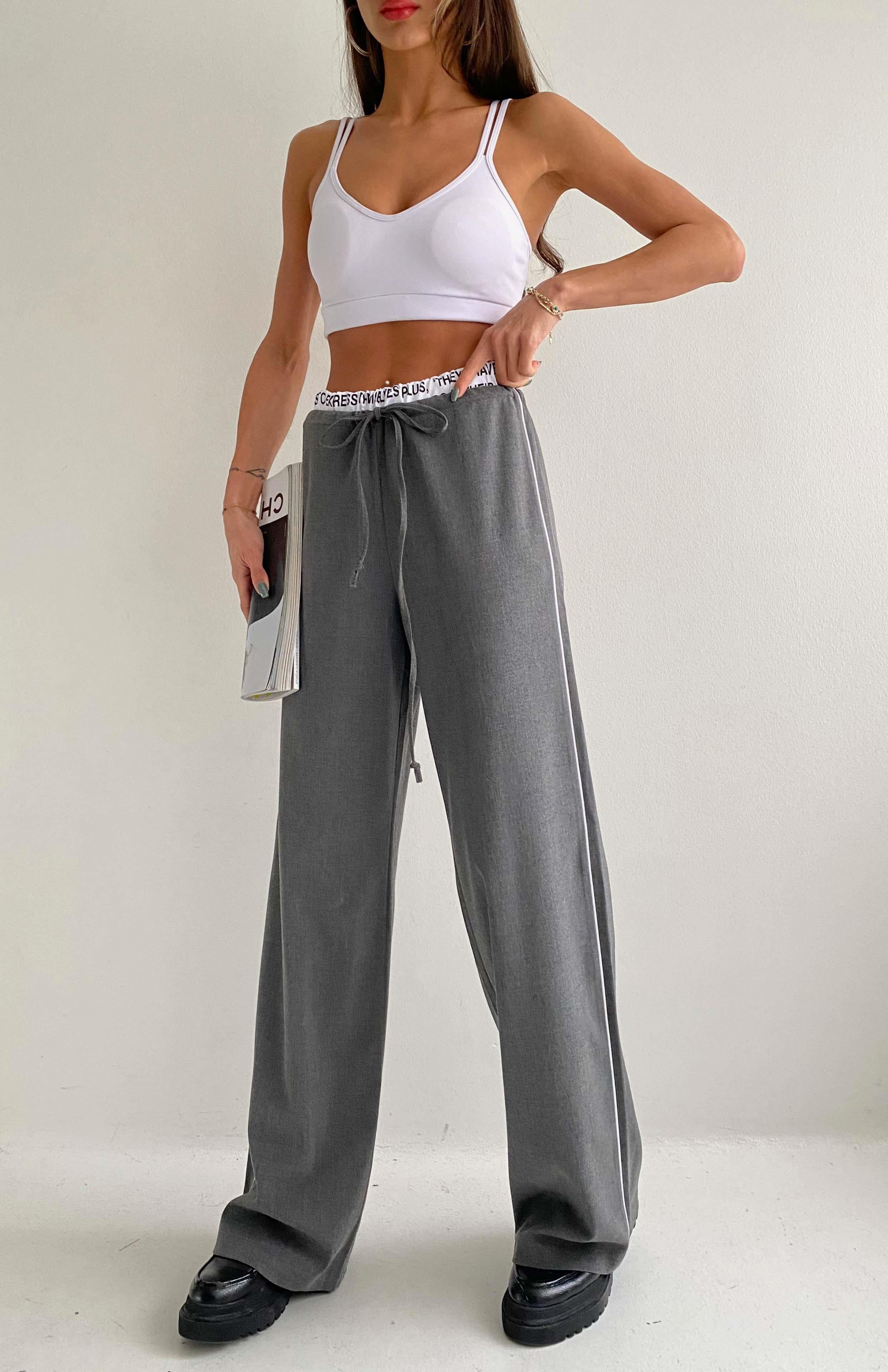 Boxer Detaylı Pantolon GRİ