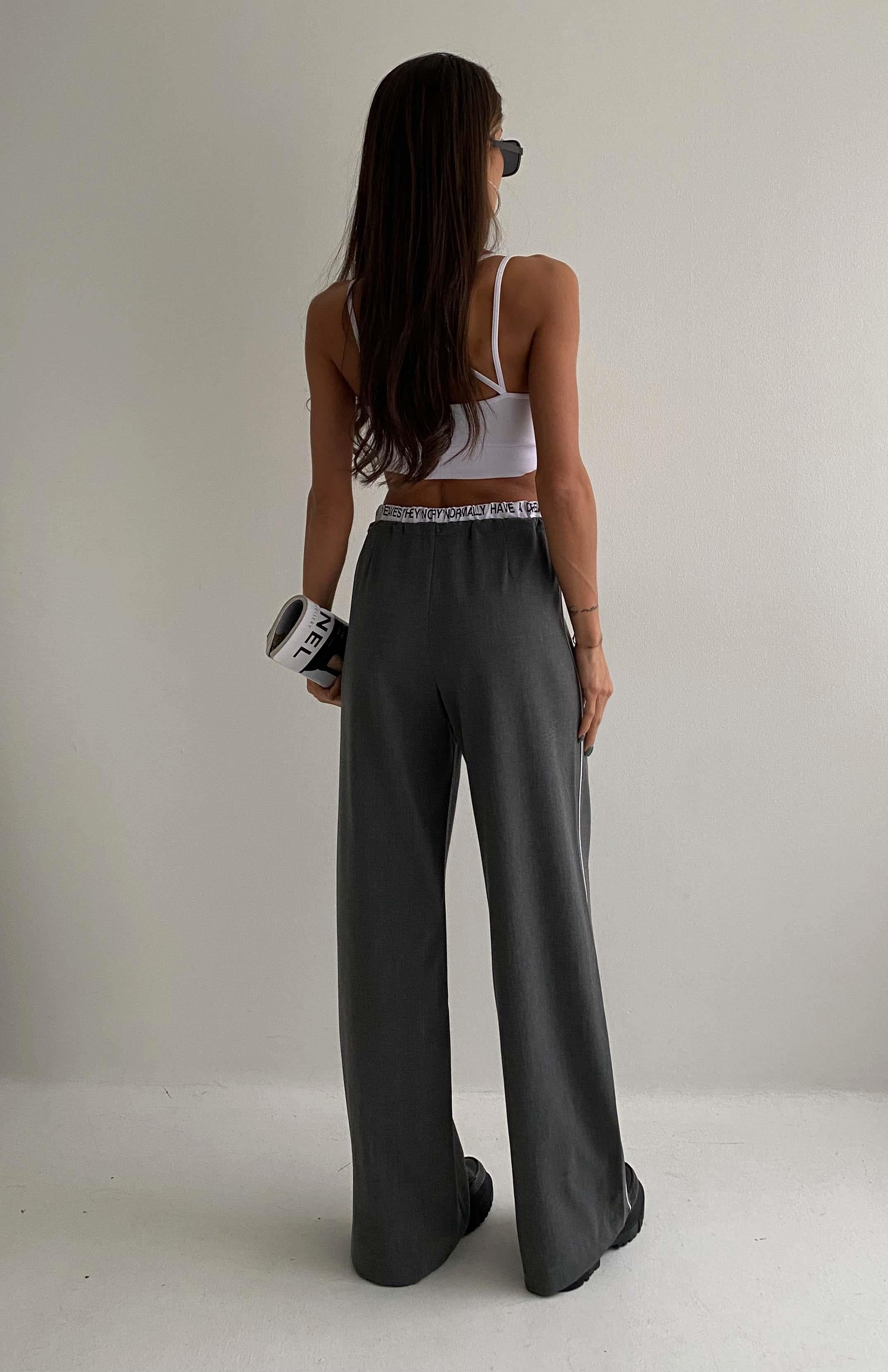 Boxer Detaylı Pantolon GRİ
