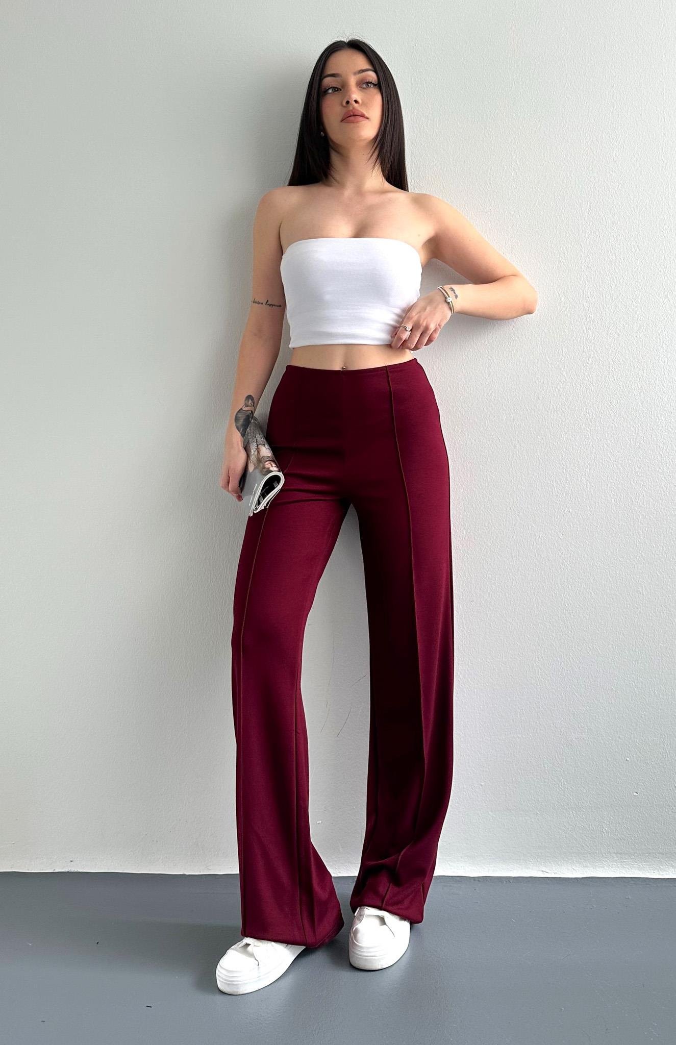 Çımalı Modal Pantolon BORDO