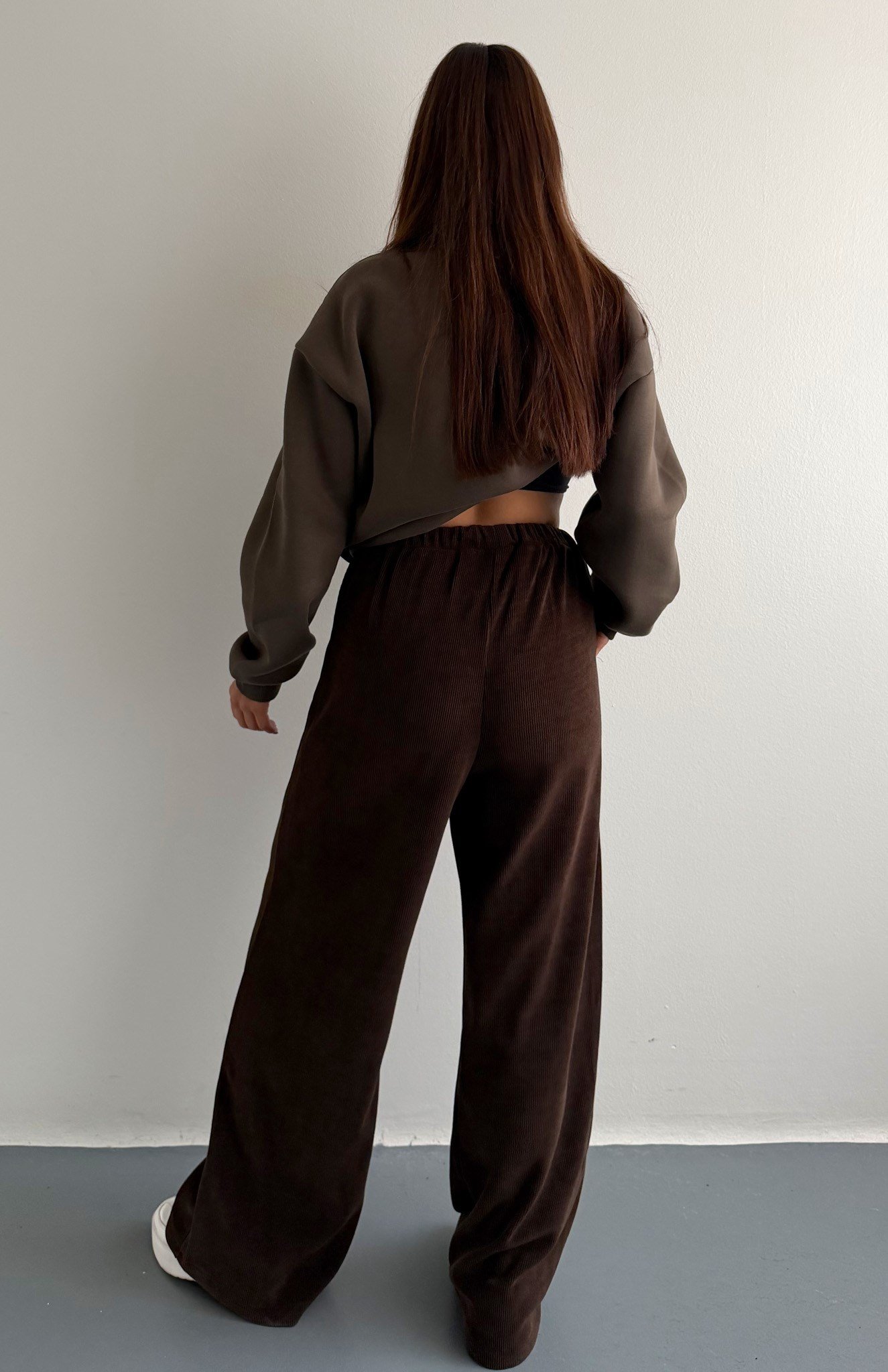 Lastik Detaylı Pantolon KAHVERENGİ