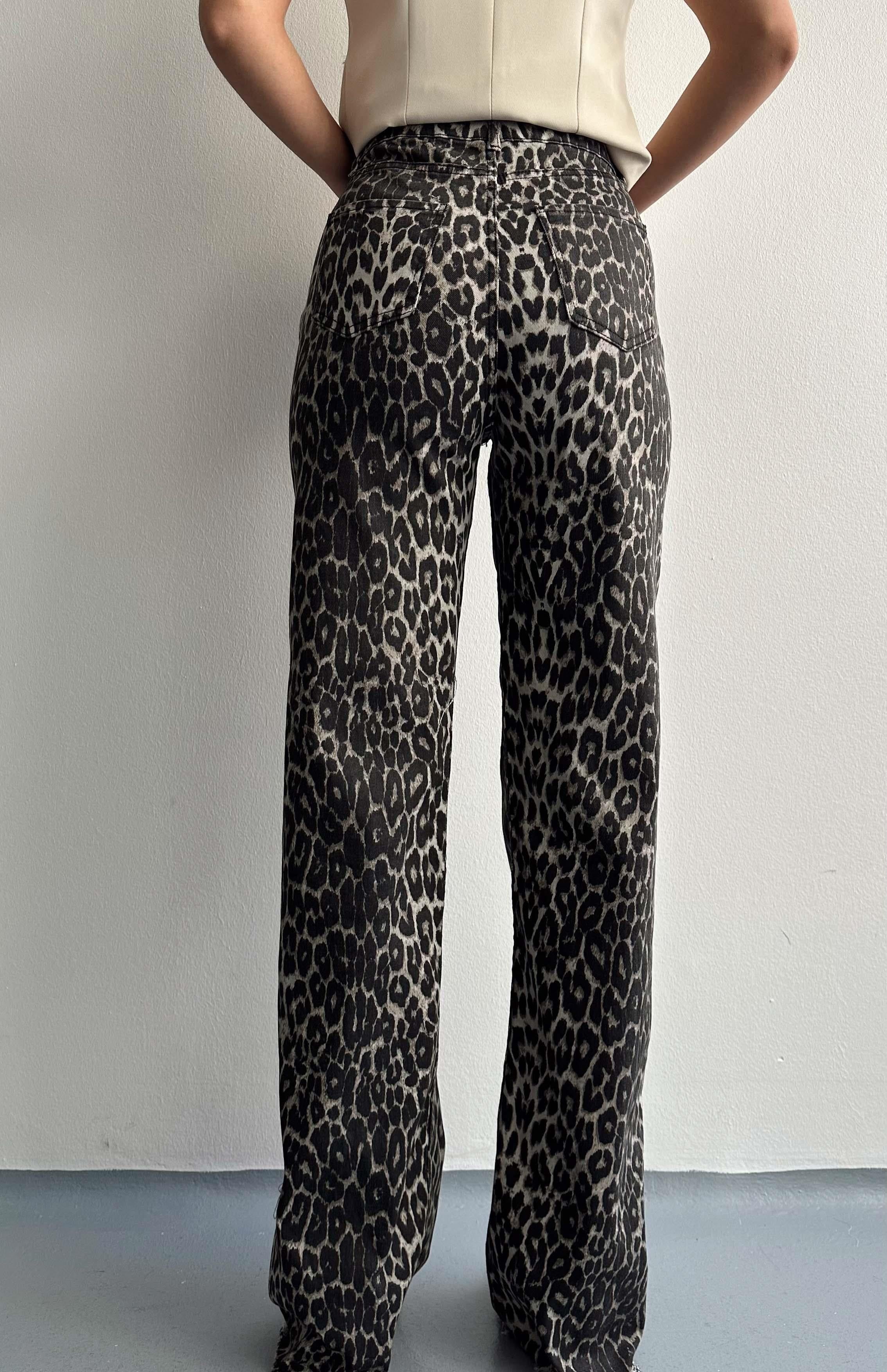 Oreo Likrali Leopar Pantolon LEOPAR