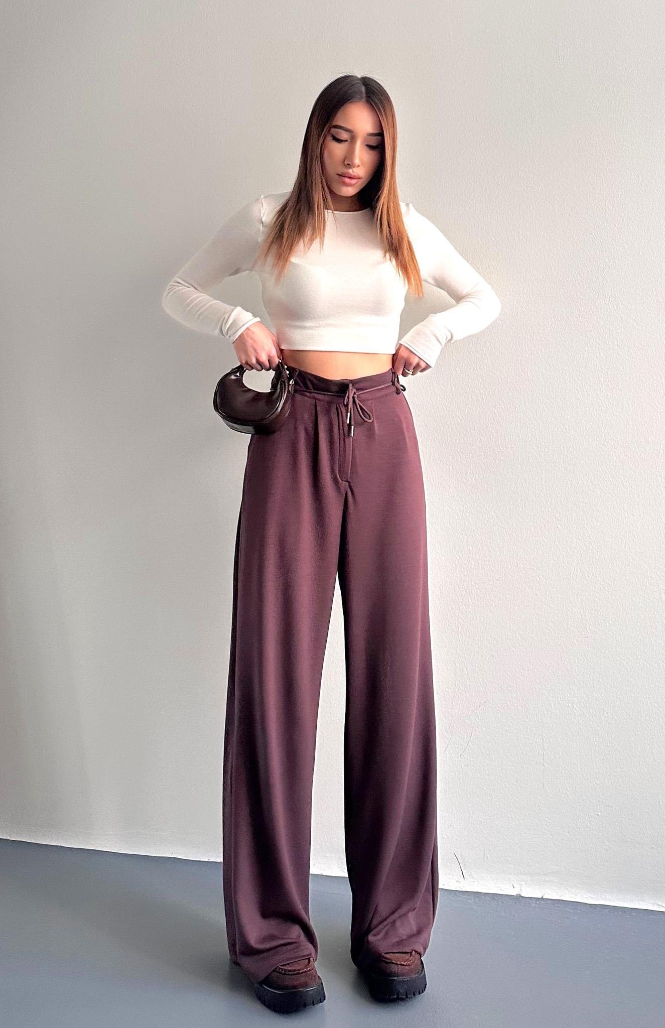 Oy Marka İpli Pantolon KAHVERENGİ