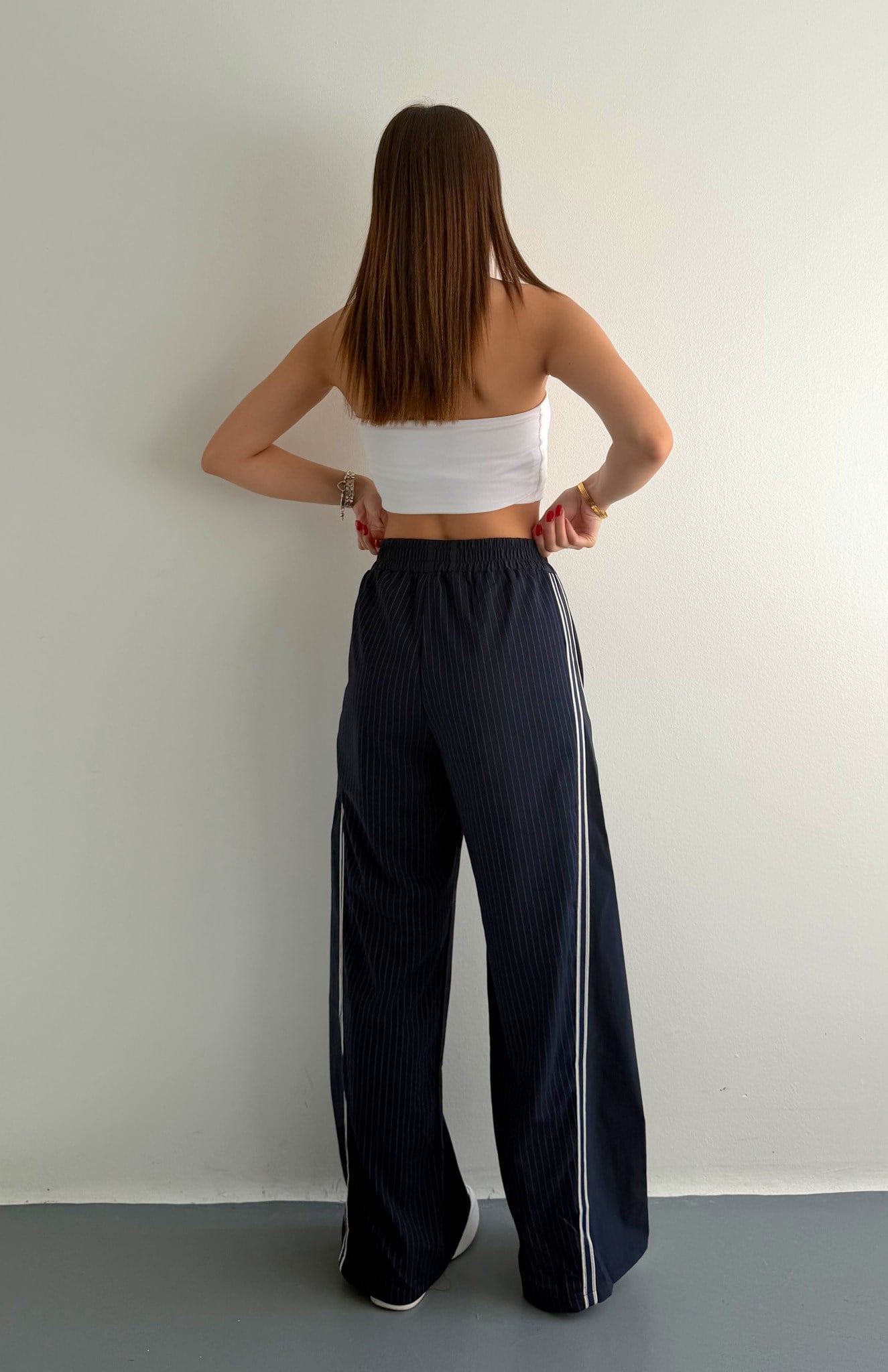 Şerit Detaylı Pantolon LACİVERT