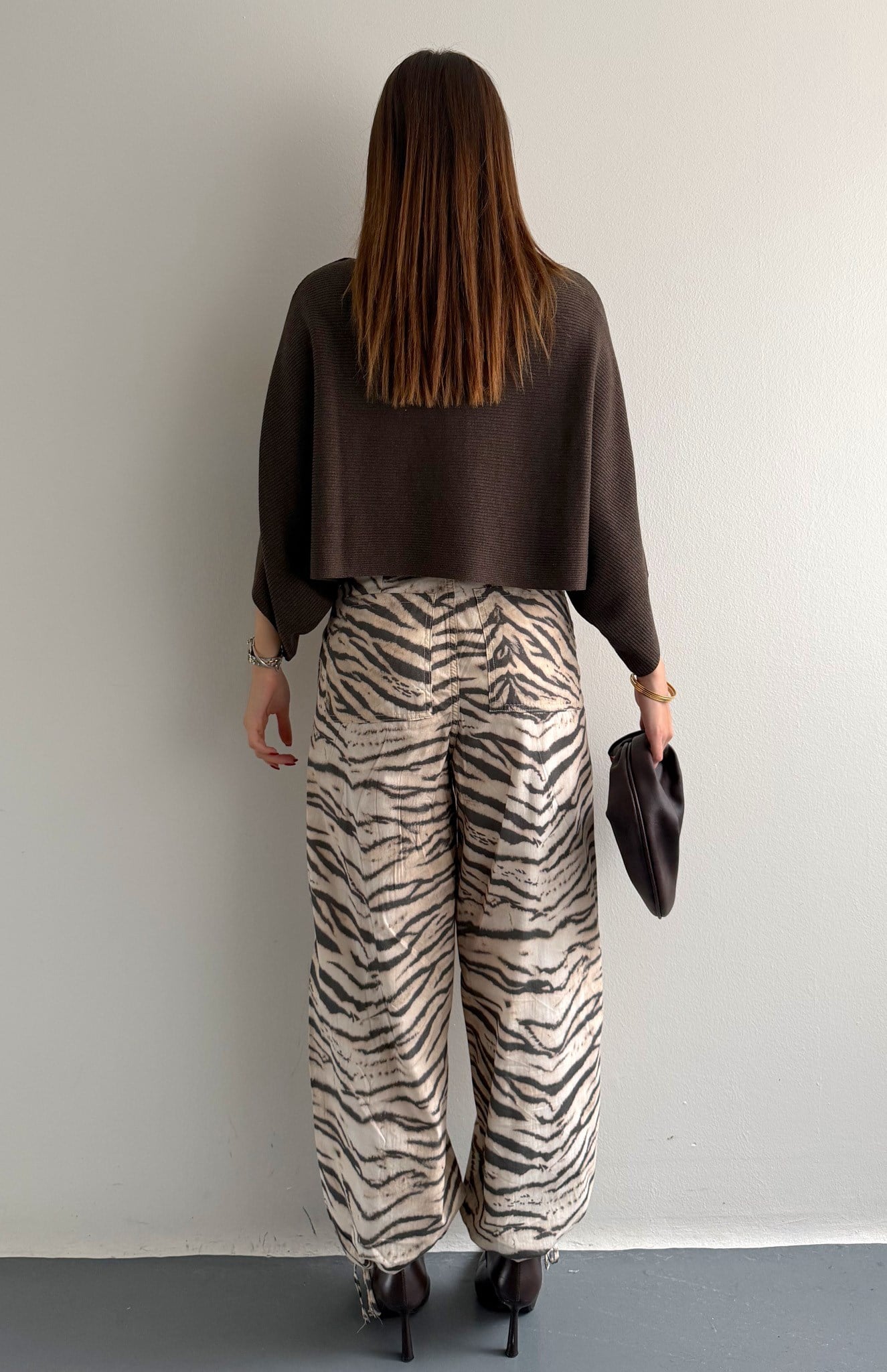 Zebra Desen Pantolon BEJ