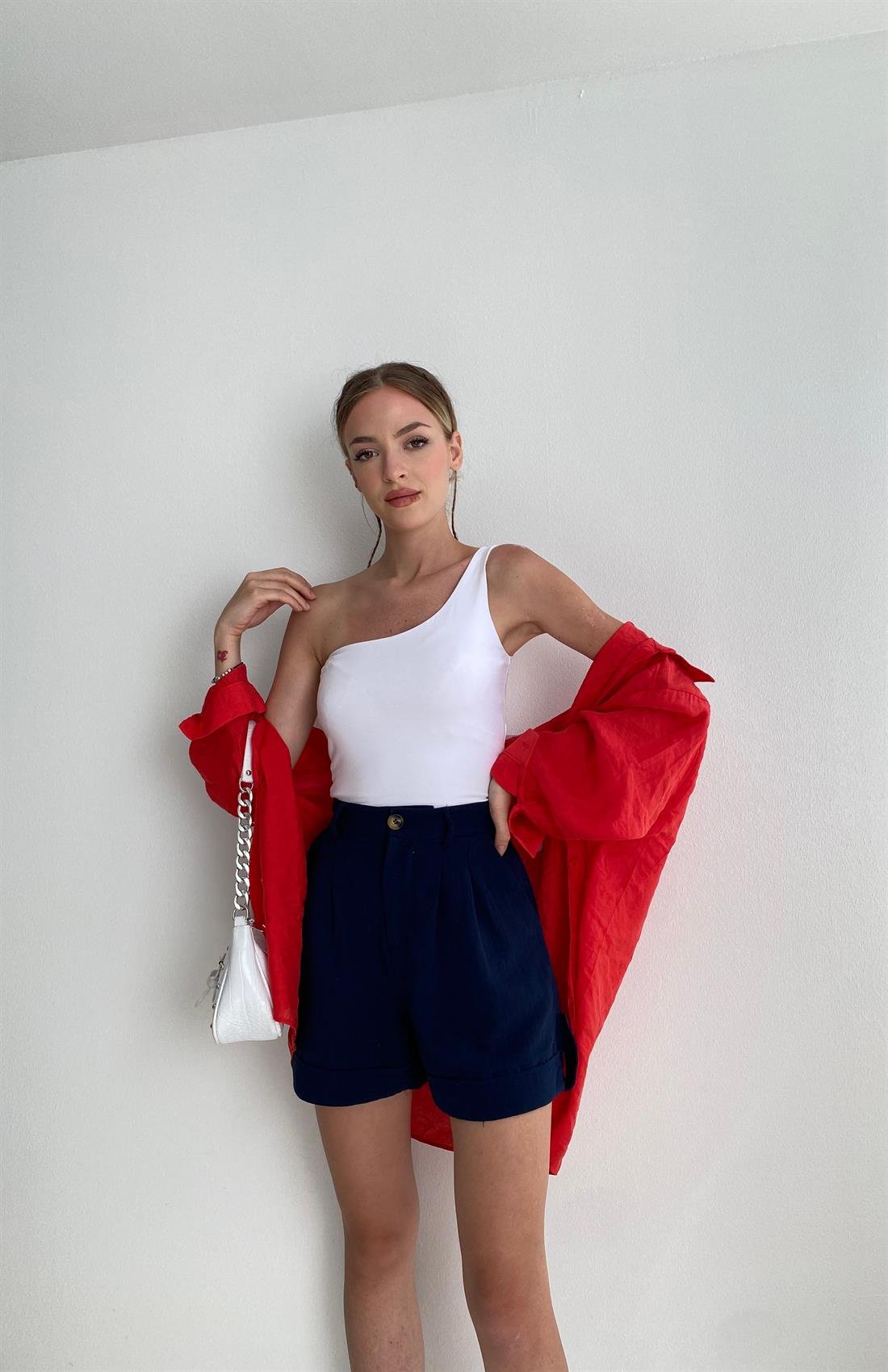 Duble Paçalı Şort LACİVERT