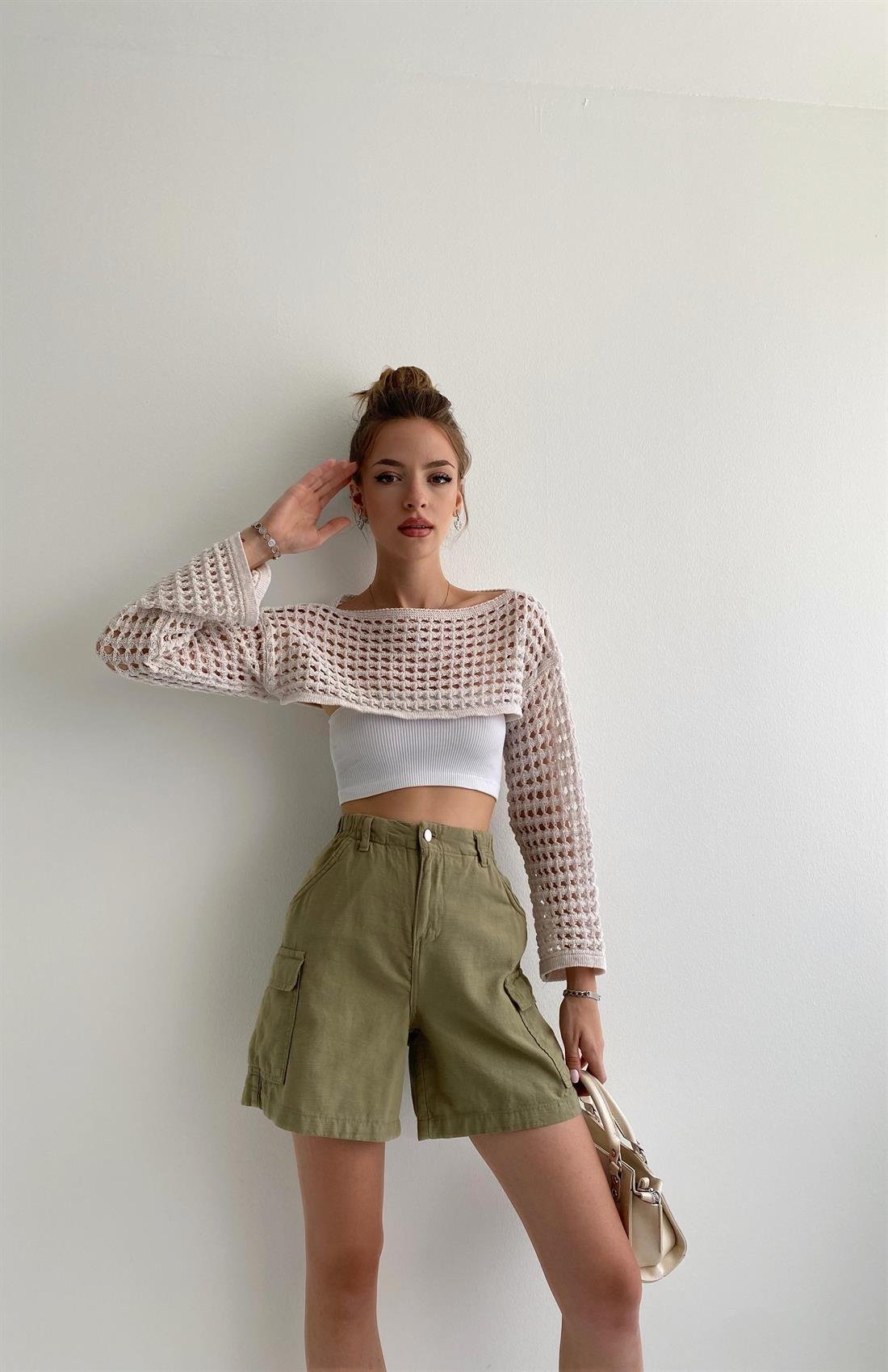 Kargo Cepli Şort HAKİ