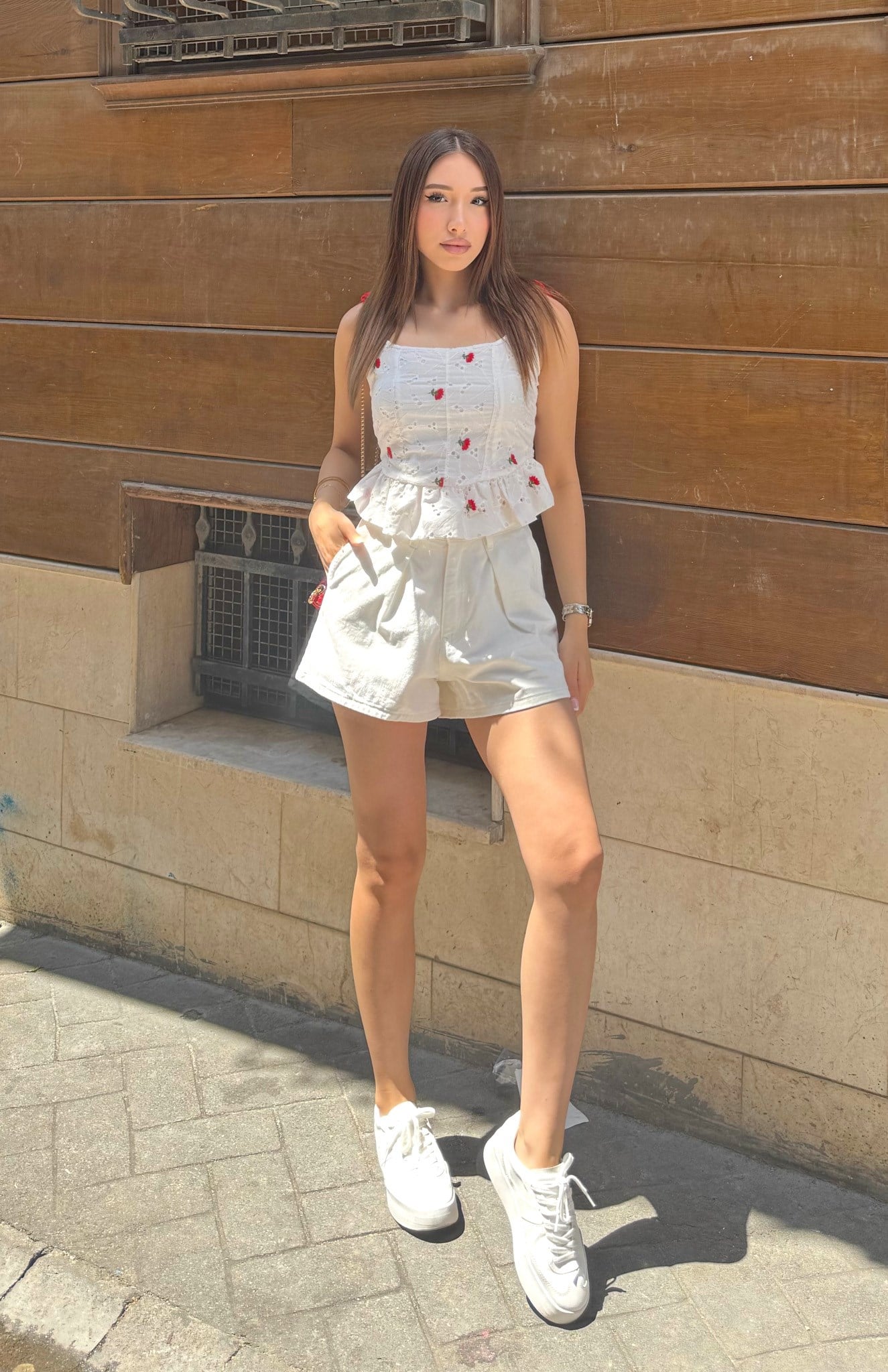 Kot Şort BEYAZ