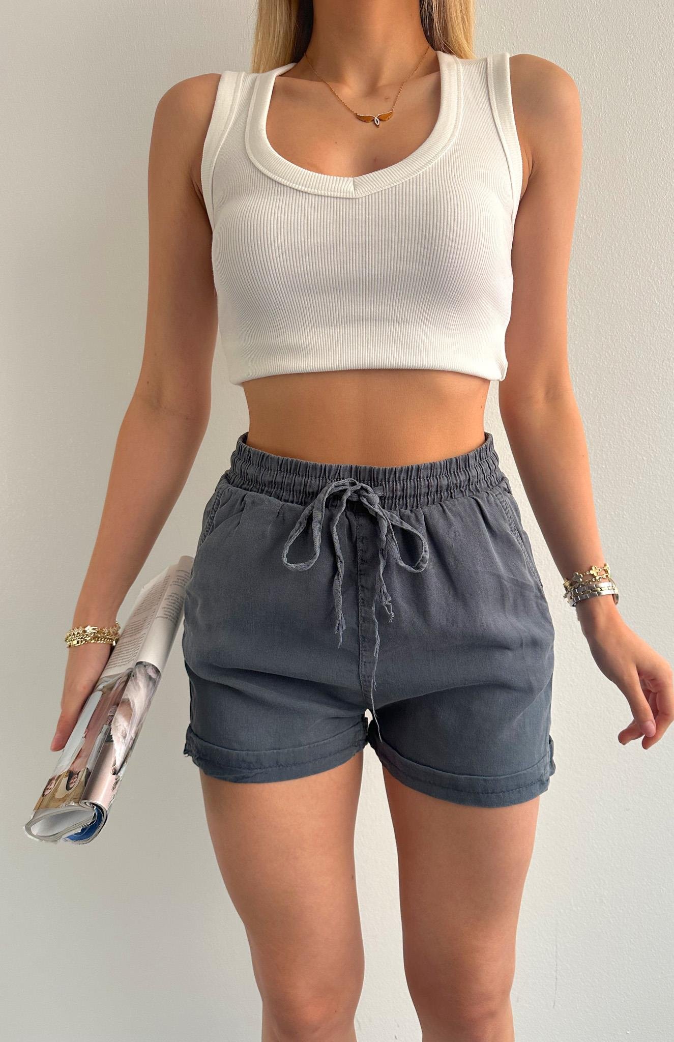 Tensel Şort ANTRASİT