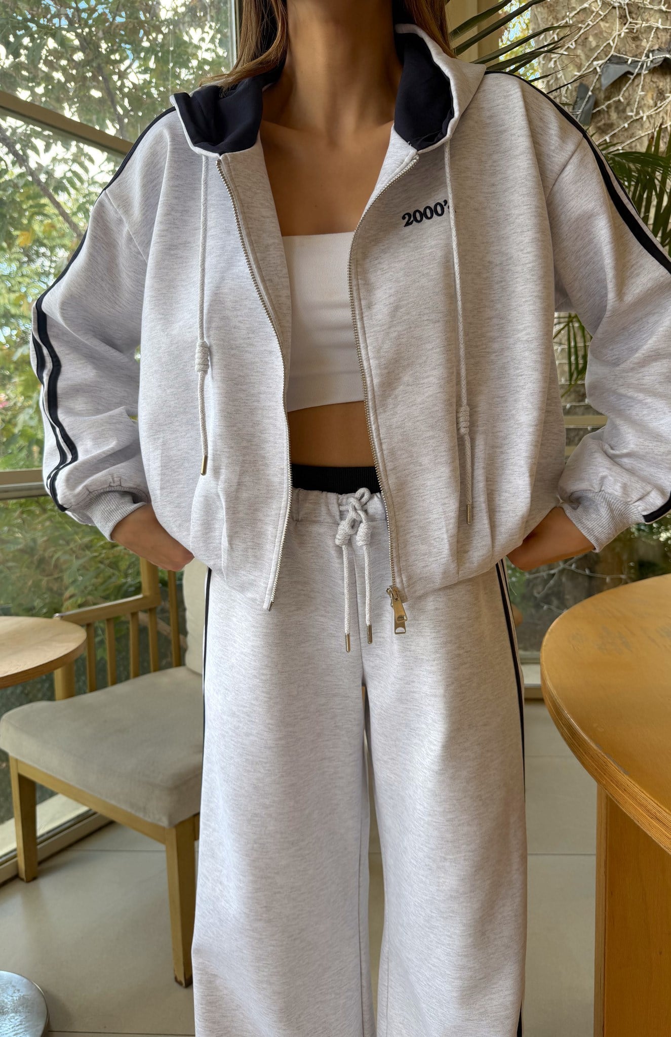 Biye Detaylı Sweatshırt GRİ