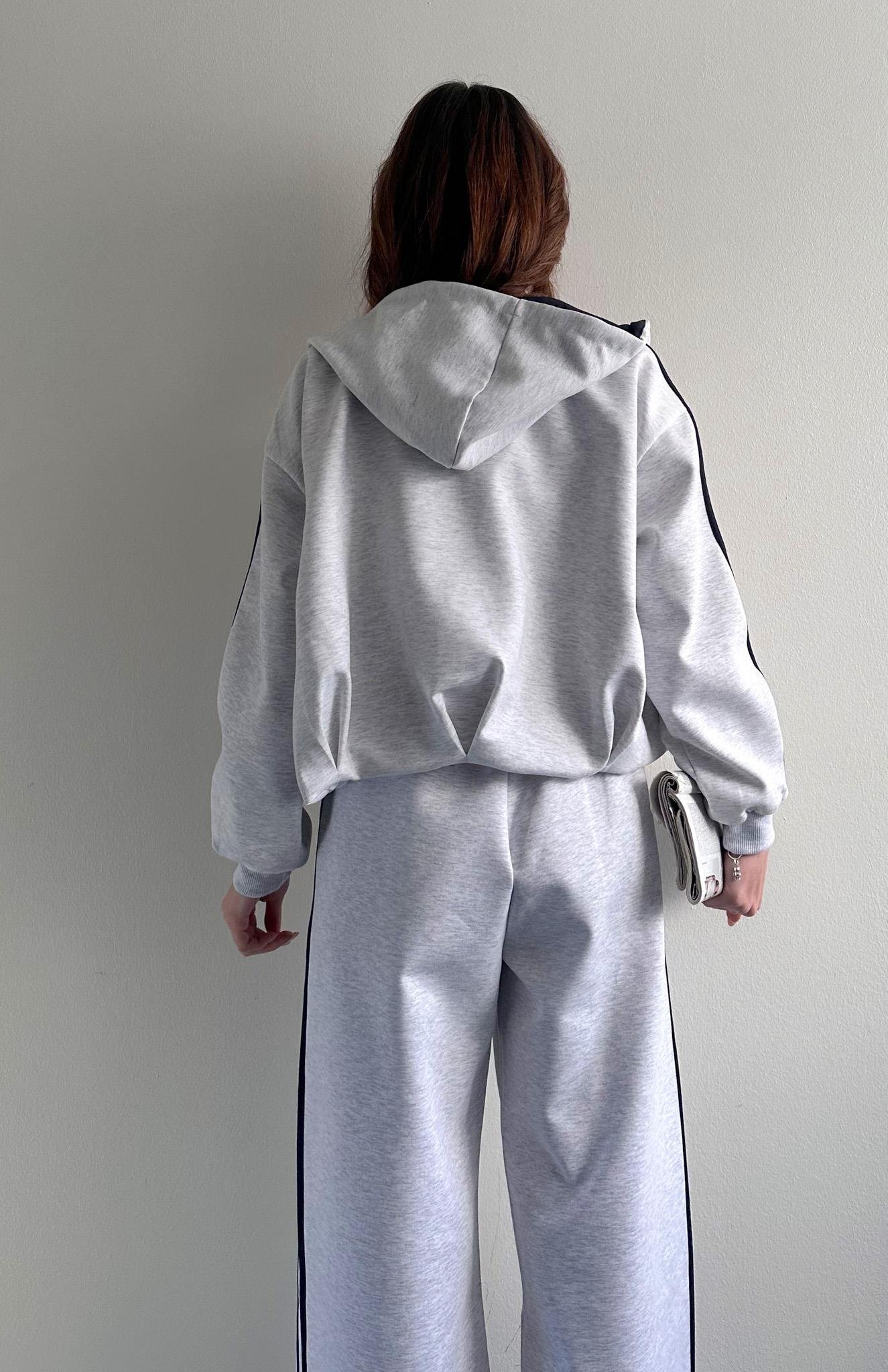 Biye Detaylı Sweatshırt GRİ